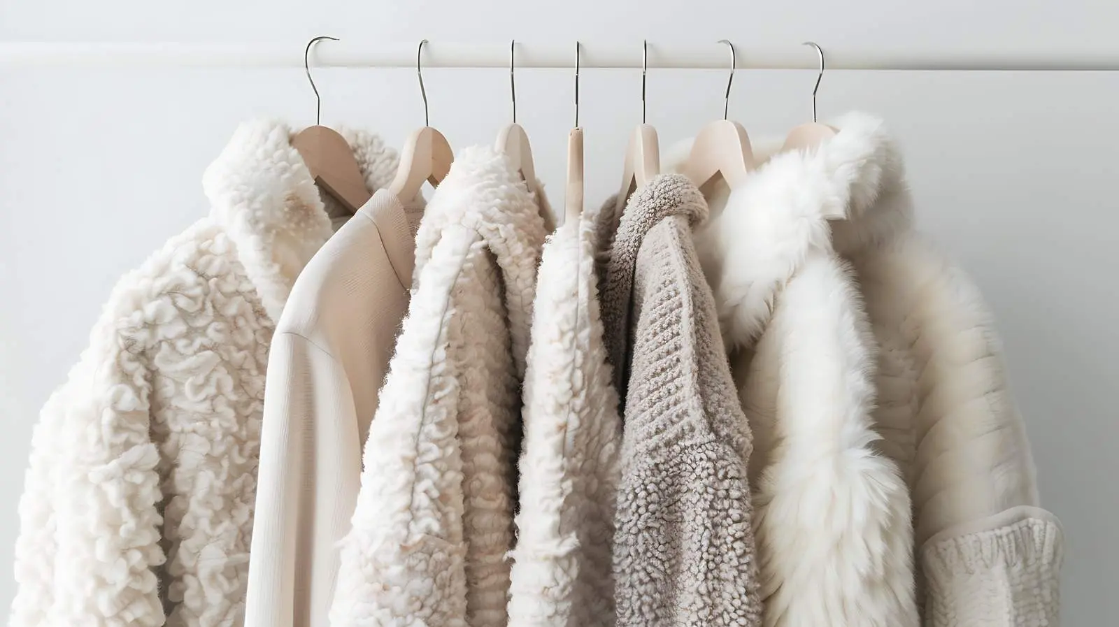 Autumn Outerwear Hanging on White Wall – free sweat image from Dotvec
