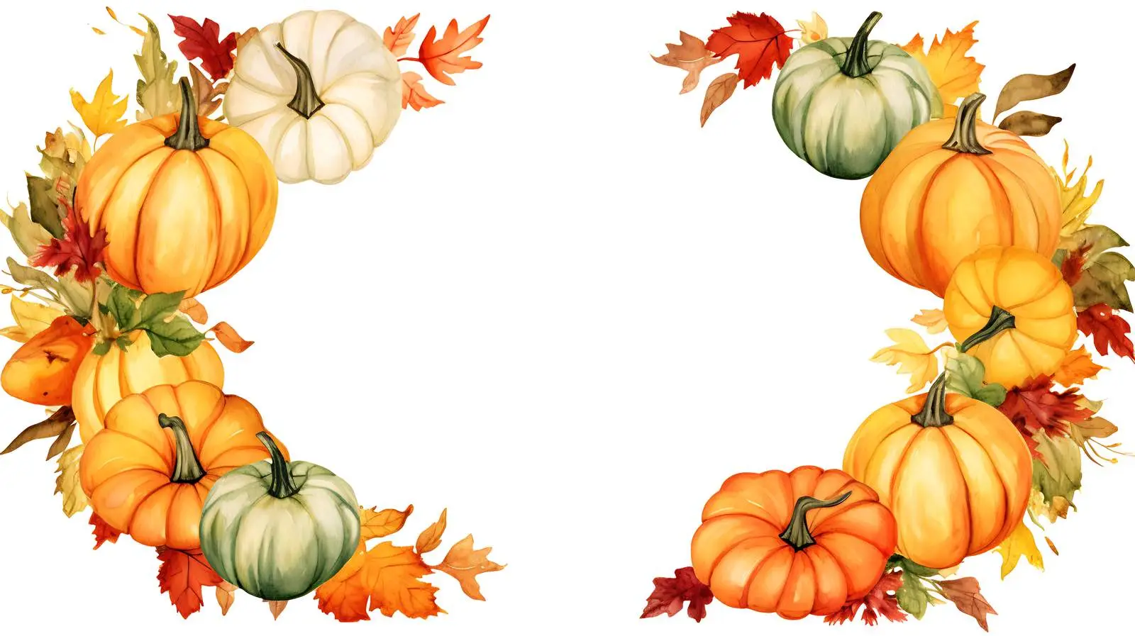Autumn Produce Round Frame — free download from Dotvec