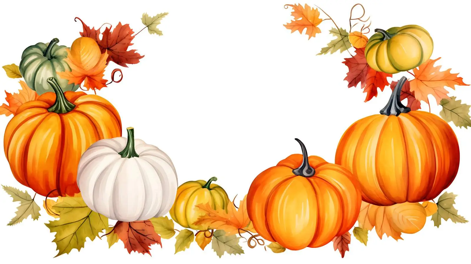 Autumn Harvest Round Frame — free download from Dotvec