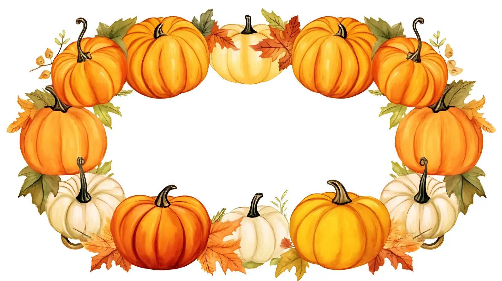 Autumn Produce Round Frame Isolated — free download from Dotvec