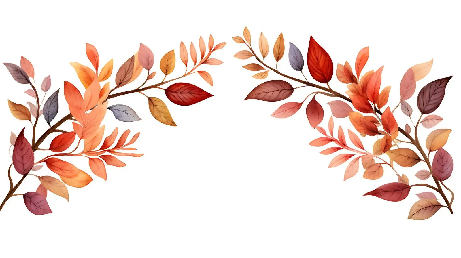 Autumn Leaf Frame on White Background — free download from Dotvec