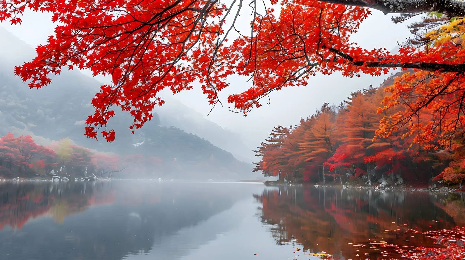 Vibrant Autumn Foliage at Guangwu Mountain — free download from Dotvec