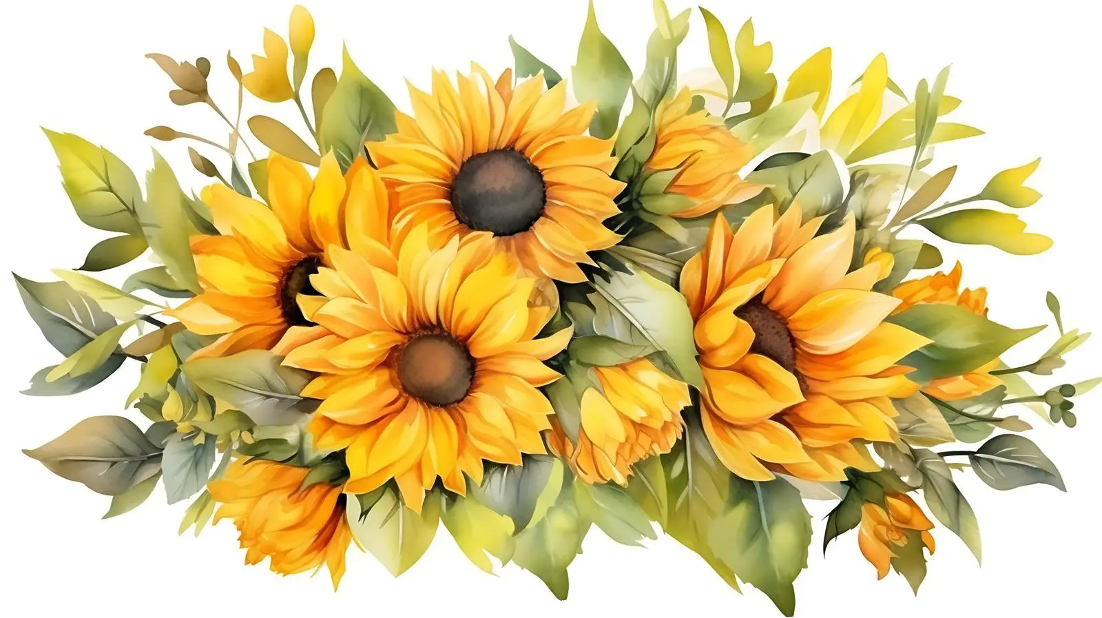 Autumn Bouquet with Sunflowers — free download from Dotvec