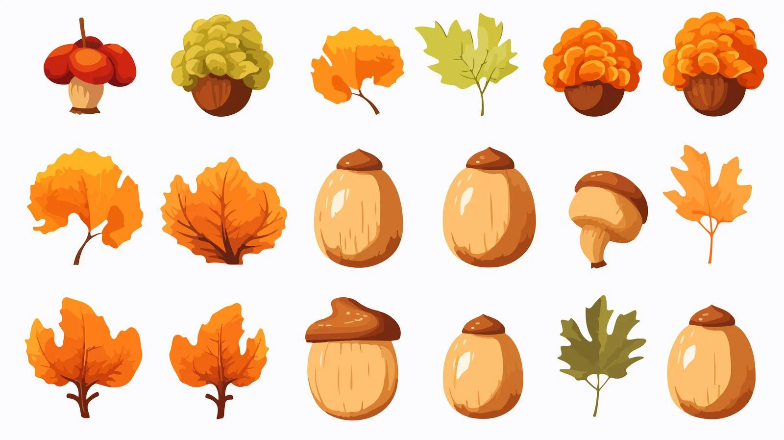 Autumn Acorn Thanksgiving Decorations Stock Image — free download from Dotvec