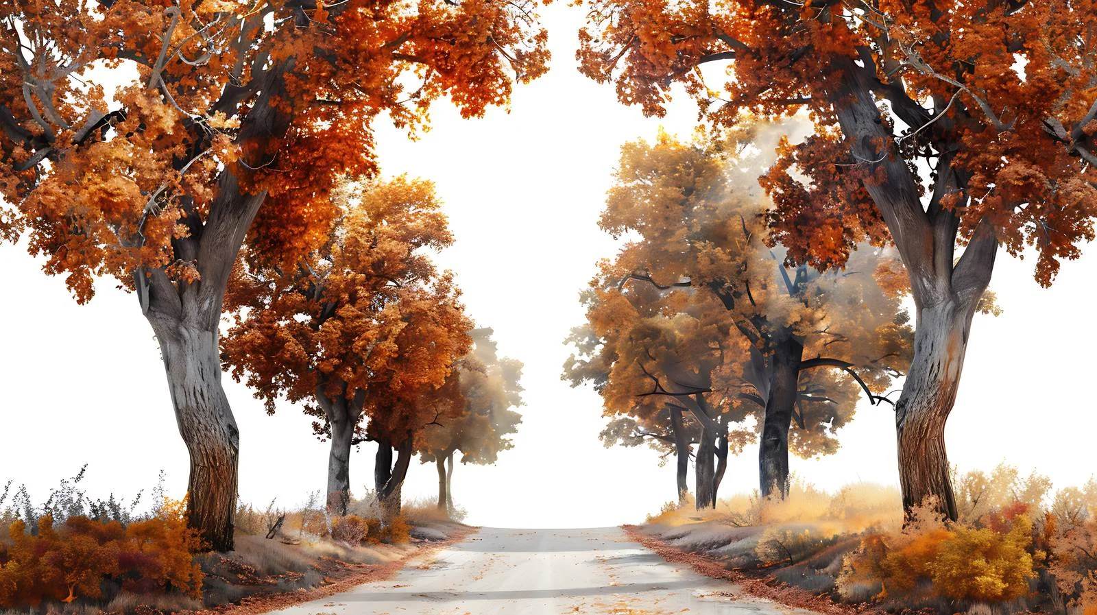 Serene Autumn Morning Among Old Trees — free download from Dotvec