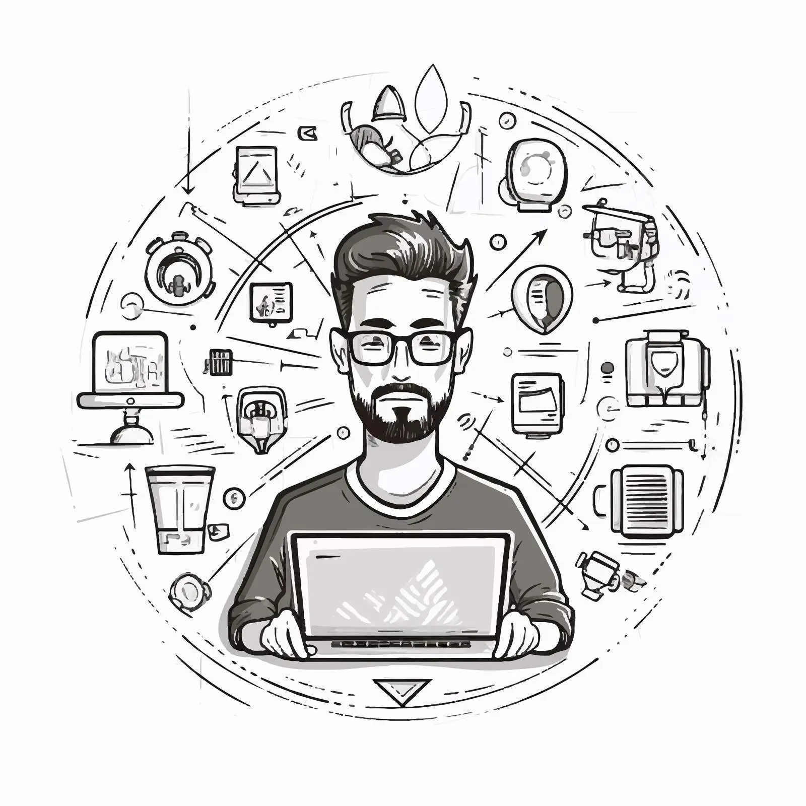 Avatar Icon for Internet Communication Workflow – free avatar image from Dotvec