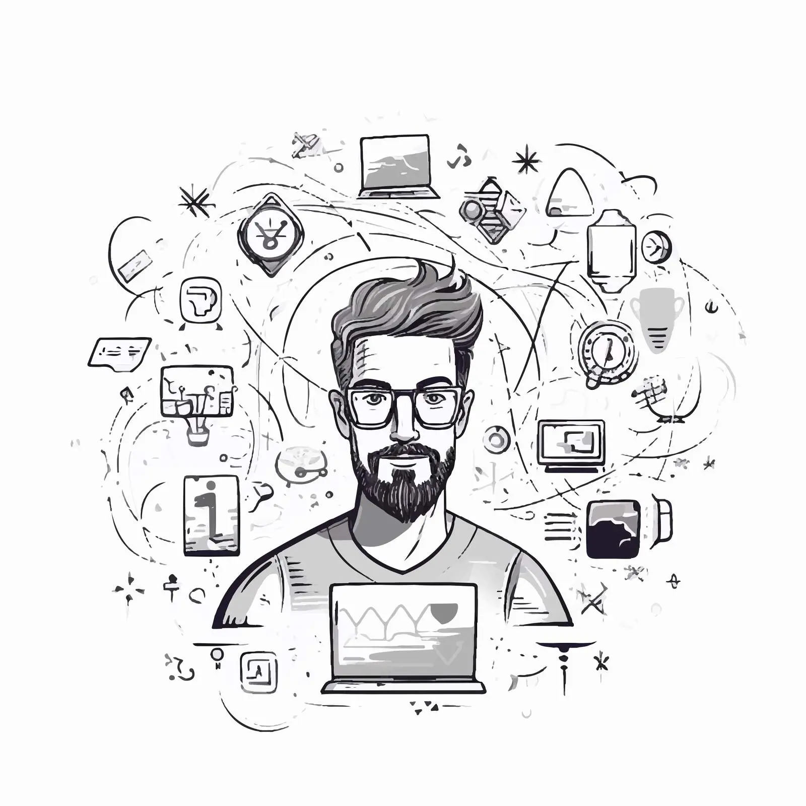 Avatar Icon for Internet Communication Workflow – free avatar image from Dotvec