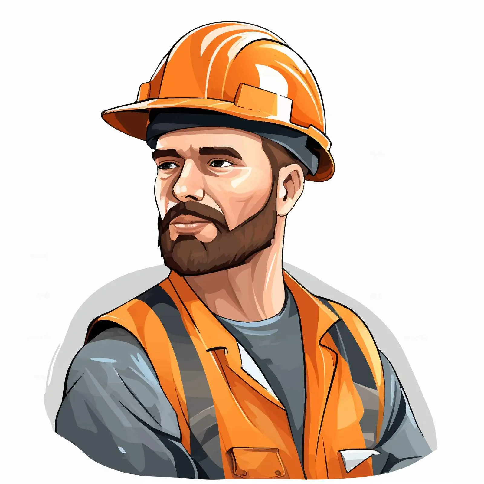 Industrial Worker Cartoon Vector Illustration – free avatar image from Dotvec