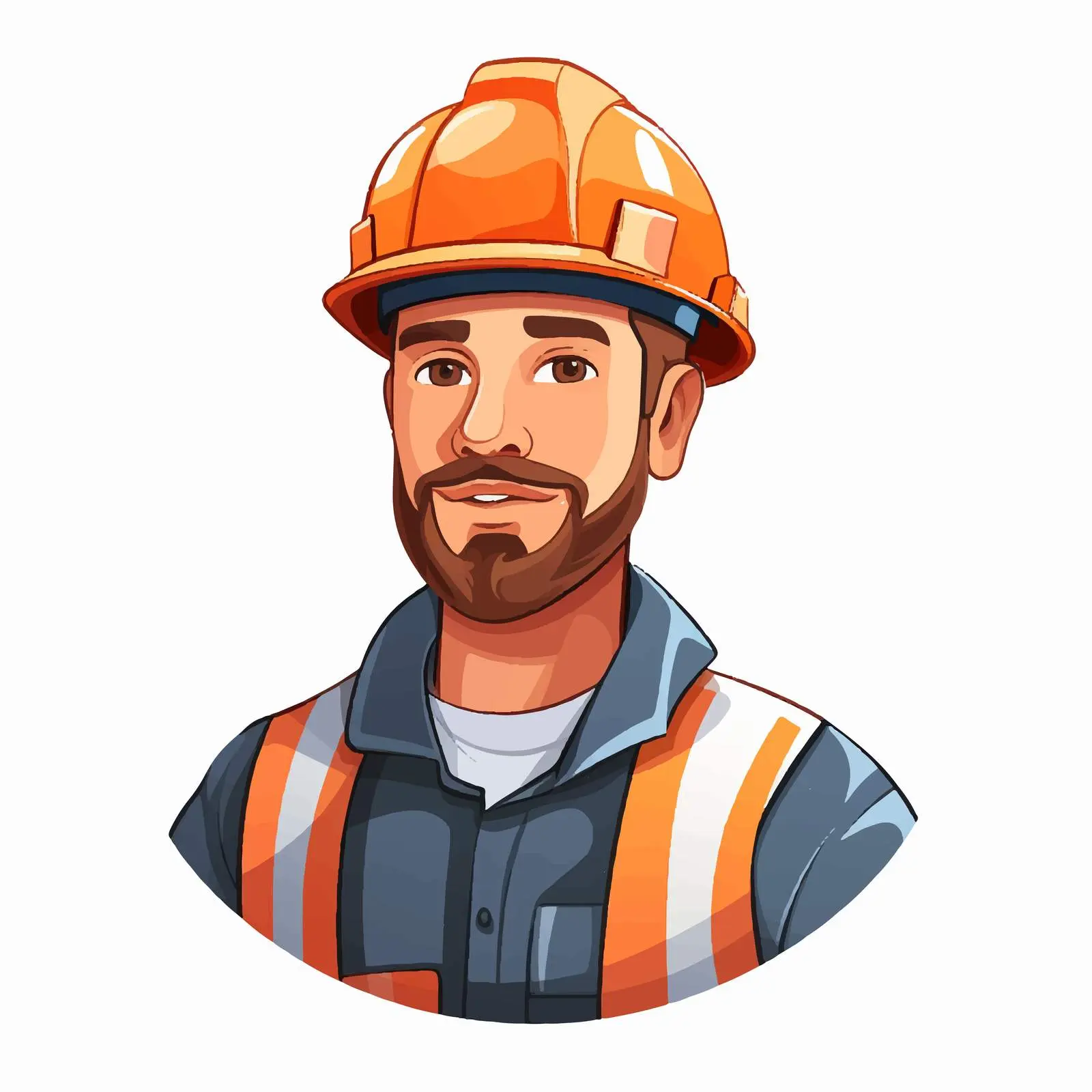 Cartoon Industrial Worker Vector Illustration – free avatar image from Dotvec