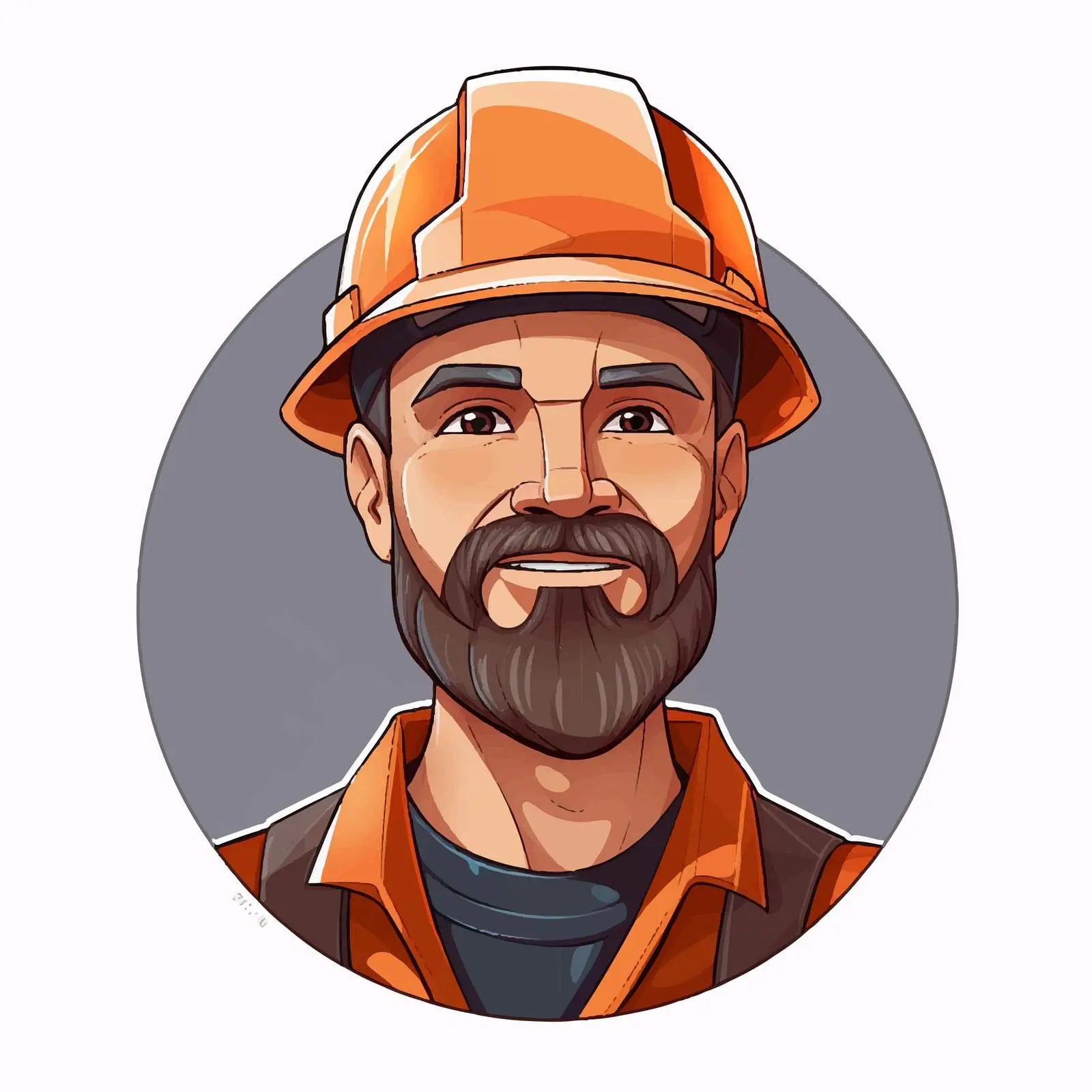 Industrial Worker Cartoon Vector Illustration – free avatar image from Dotvec