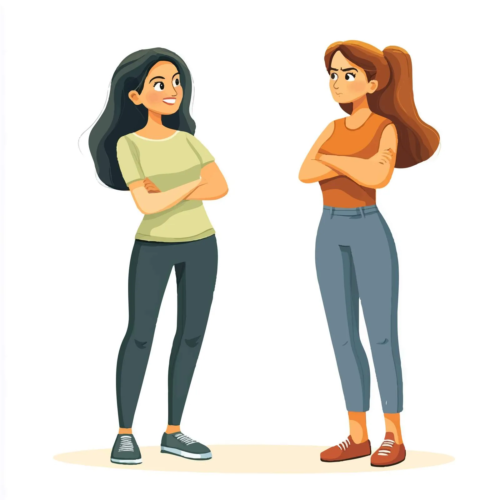 Awkward Moment Between Two Chatting People — free download from Dotvec