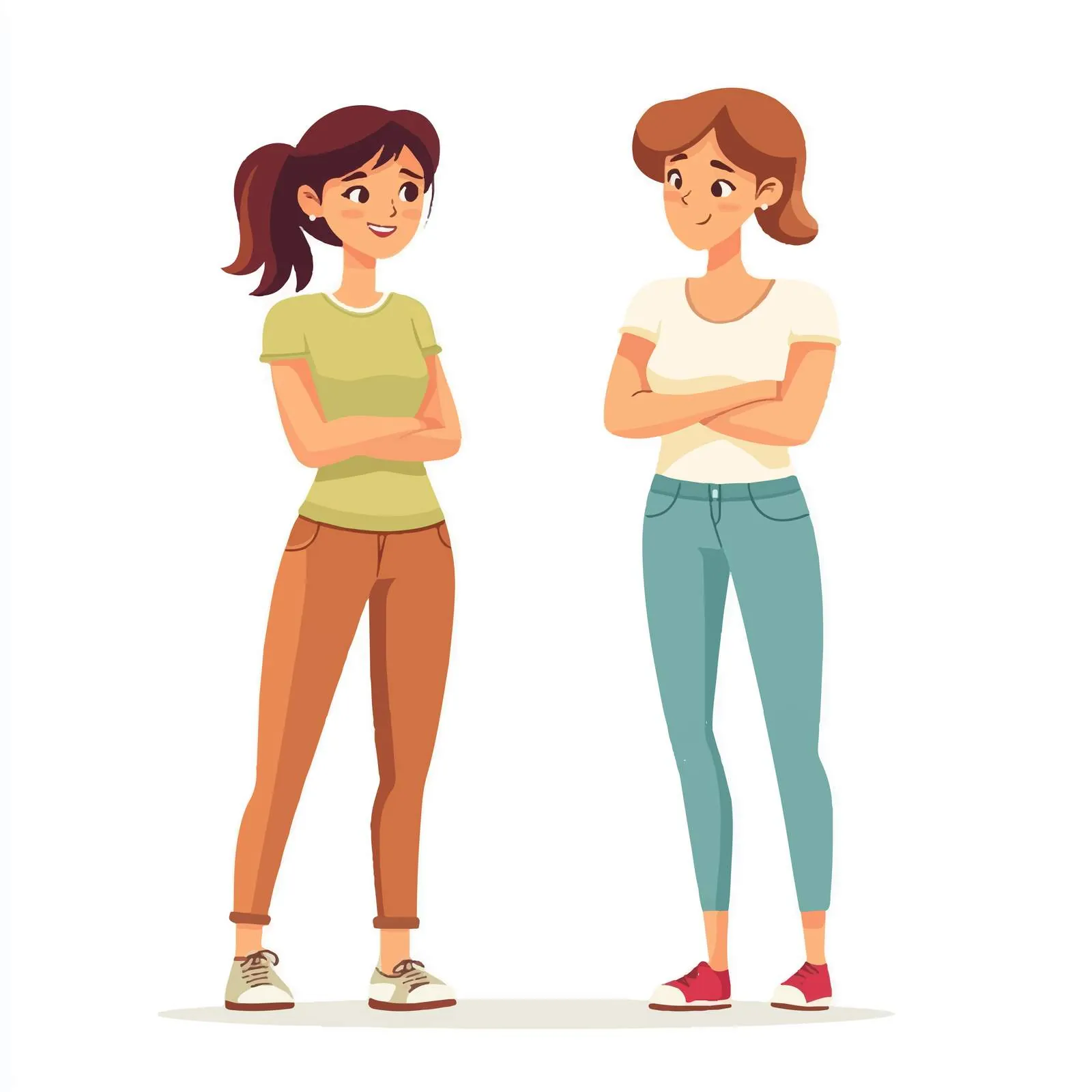 Awkward Moment Between Two Chatting People — free download from Dotvec