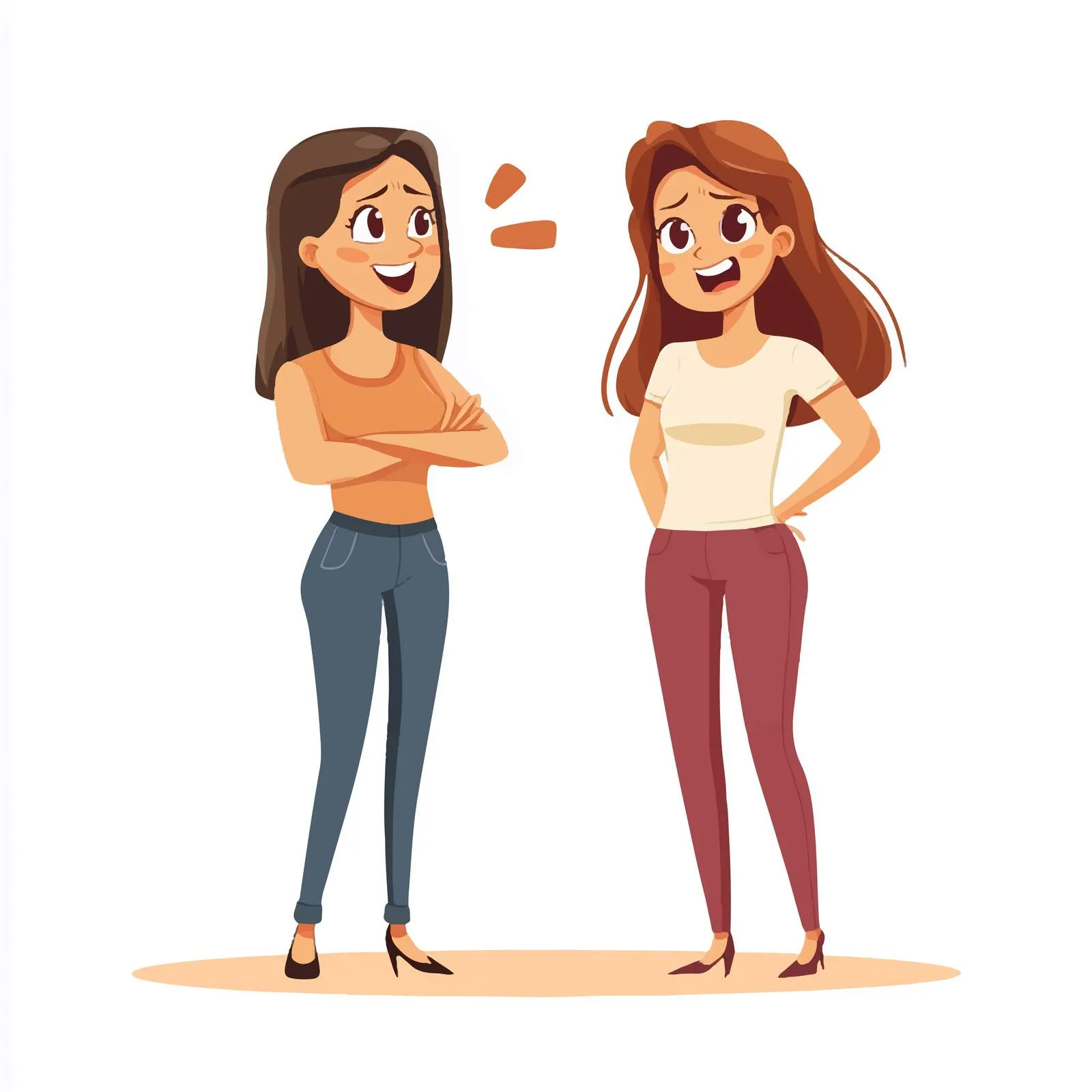 Awkward Moment Between Chatting People Vector — free download from Dotvec