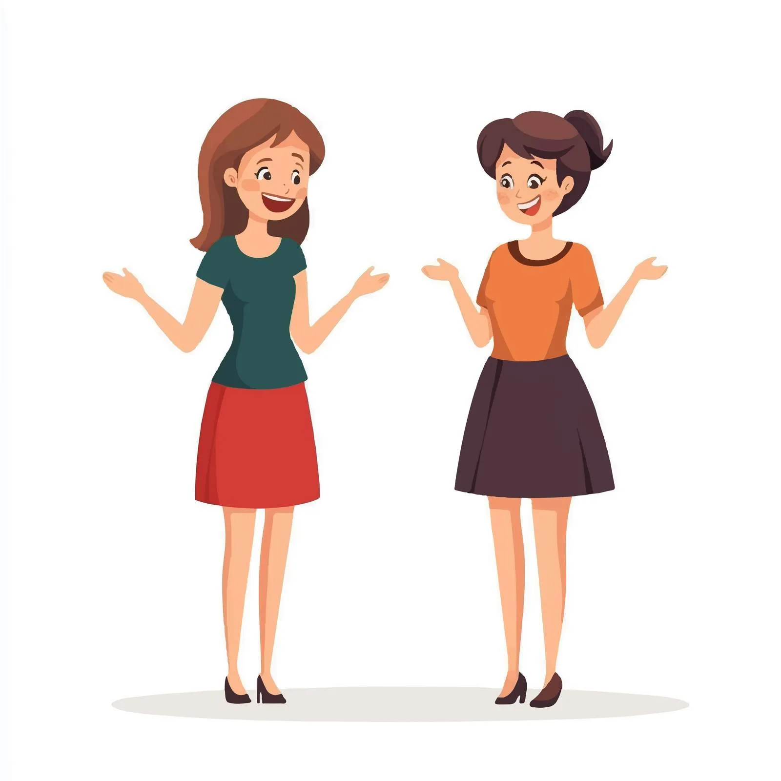 Awkward Chatting Moments Between Two People — free download from Dotvec