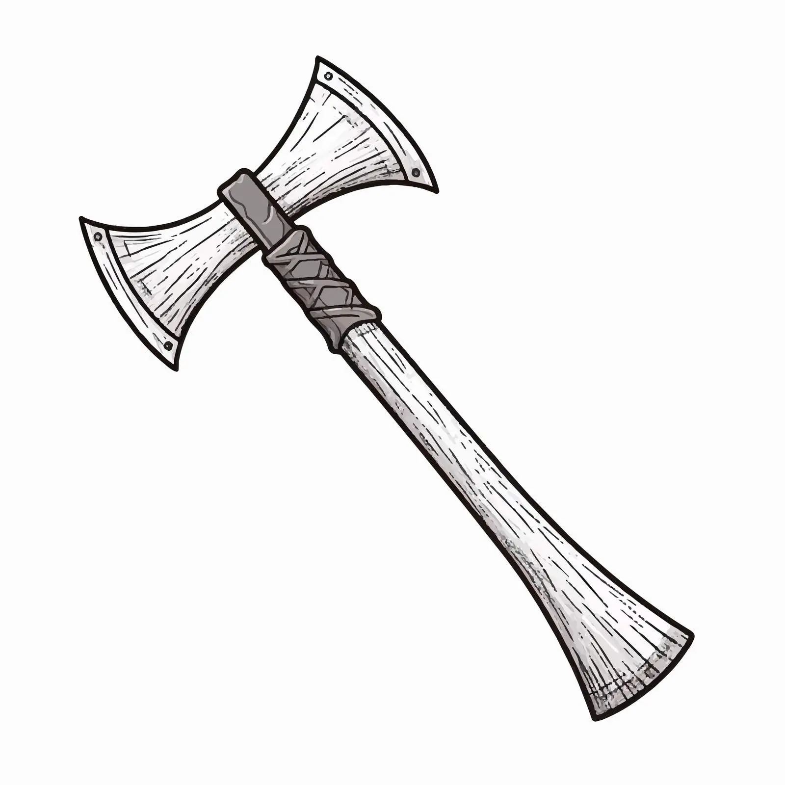 Axe Outline Vector Illustration on White Background — free download from Dotvec