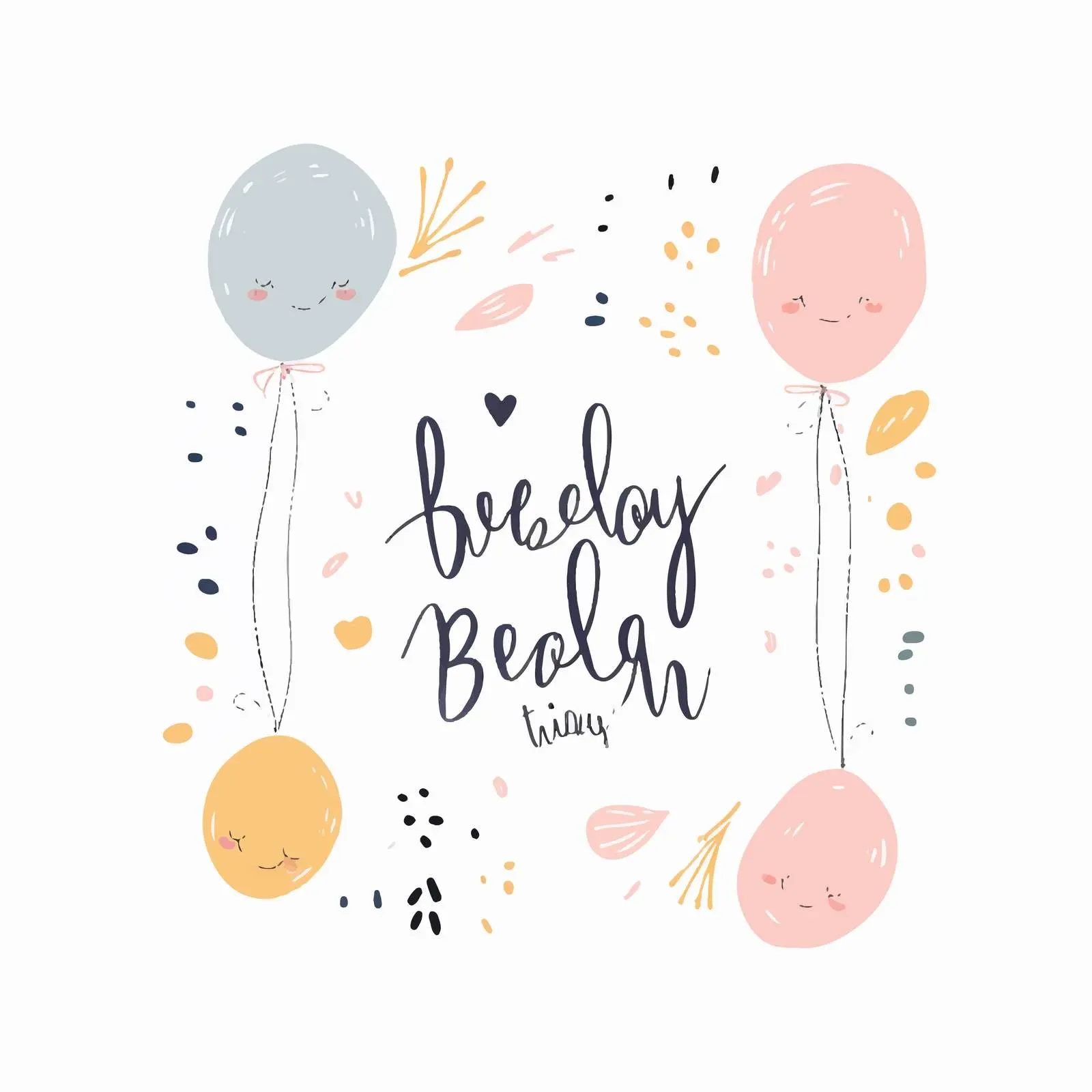 Newborn Baby Arrival Card Vector Design — free download from Dotvec