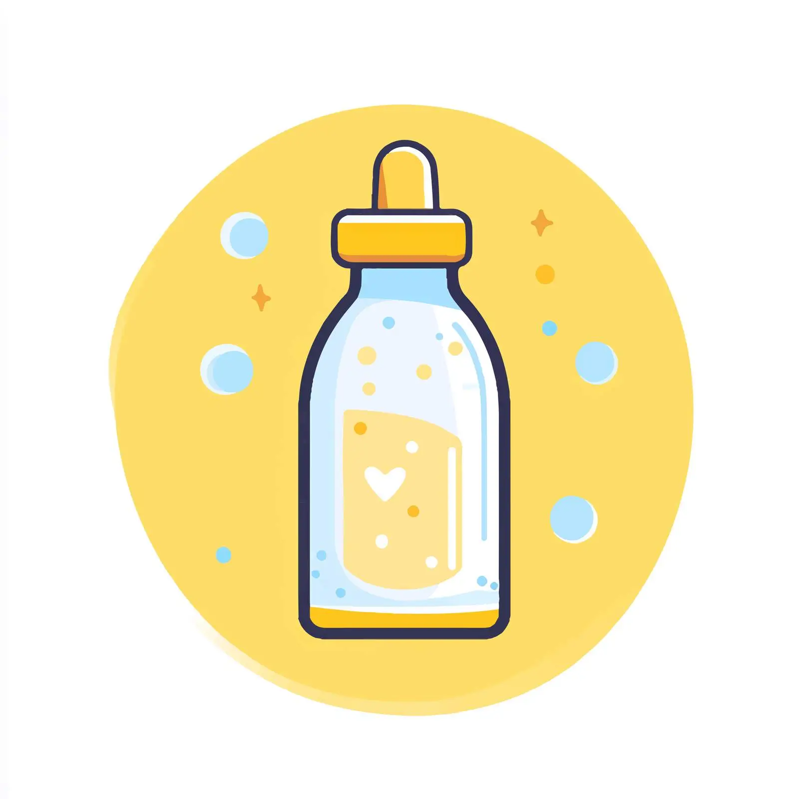 Flat Vector Baby Bottle Illustration — free download from Dotvec