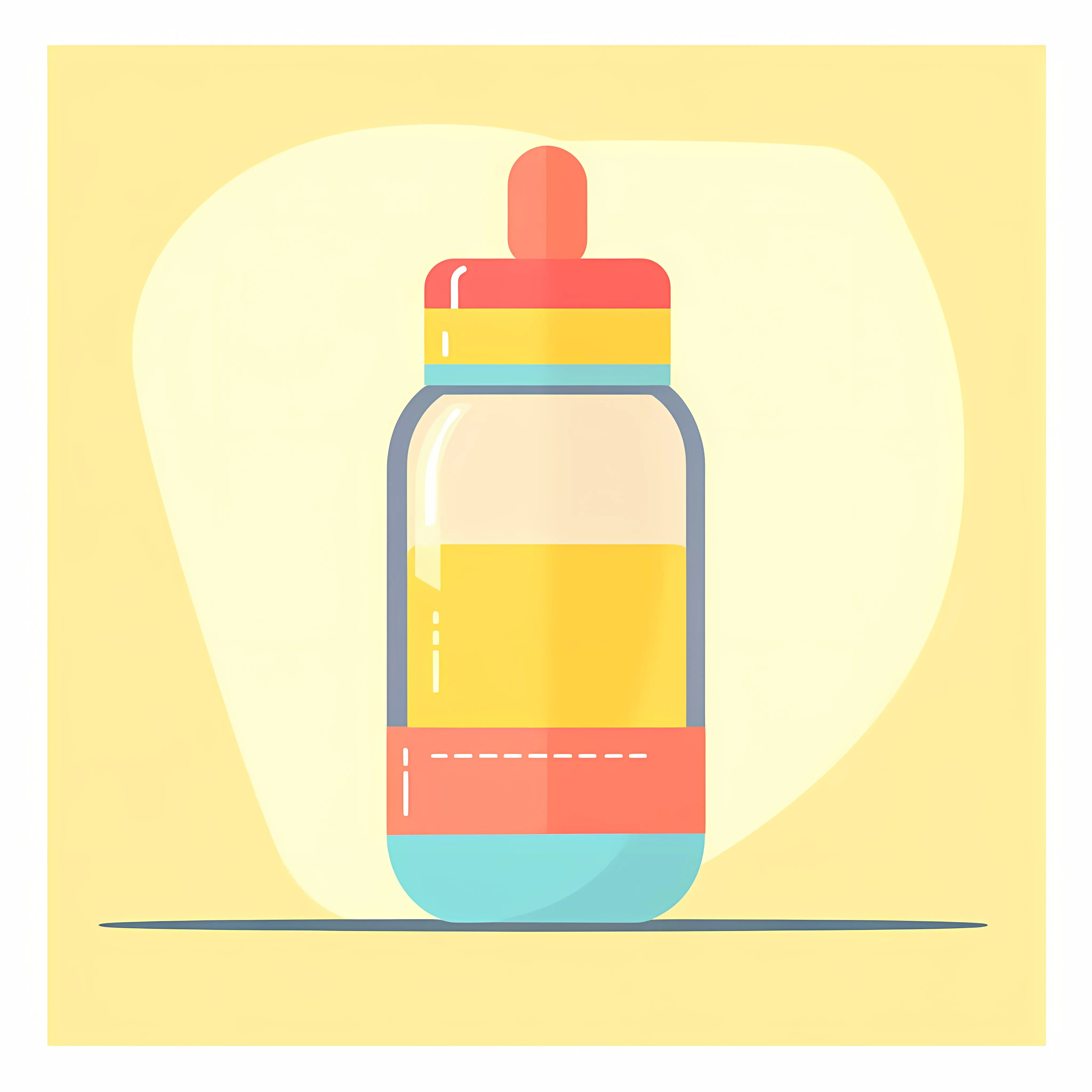 Flat Vector Illustration of a Baby Bottle — free download from Dotvec