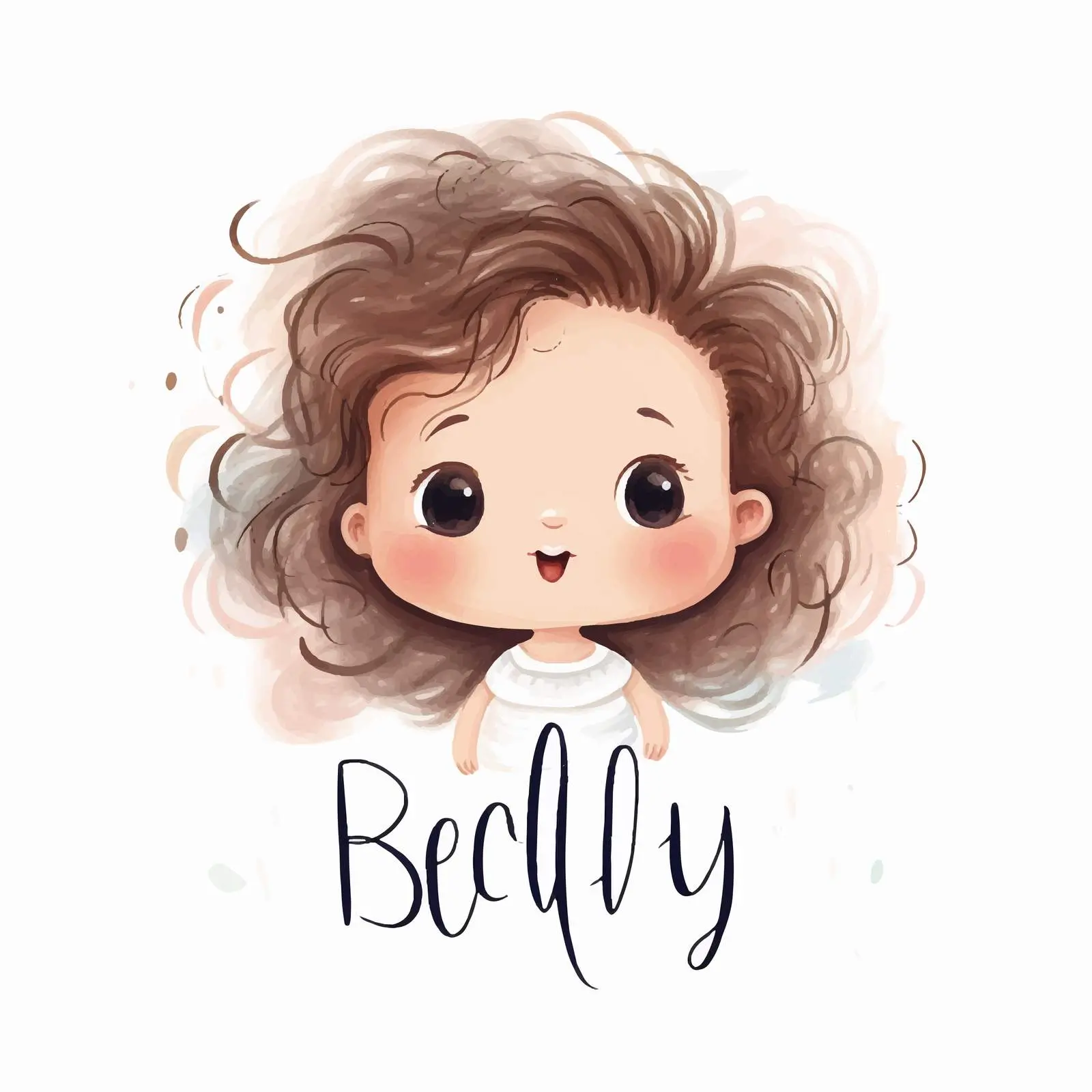 Hello Baby Hand Lettering Doodle Card Vector — free download from Dotvec