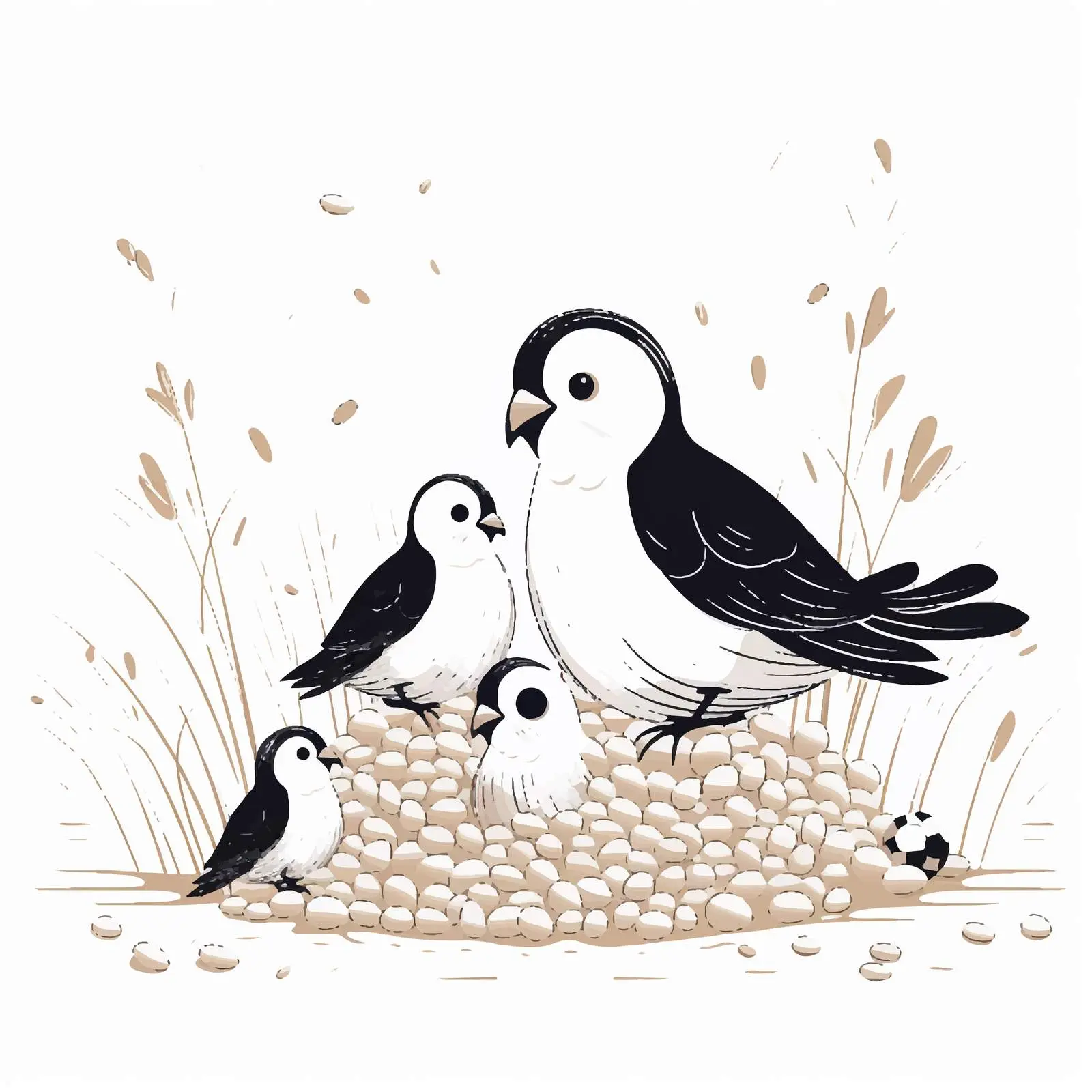 Cute Baby Chicks Eating Seeds and Grains – free small chick image from Dotvec