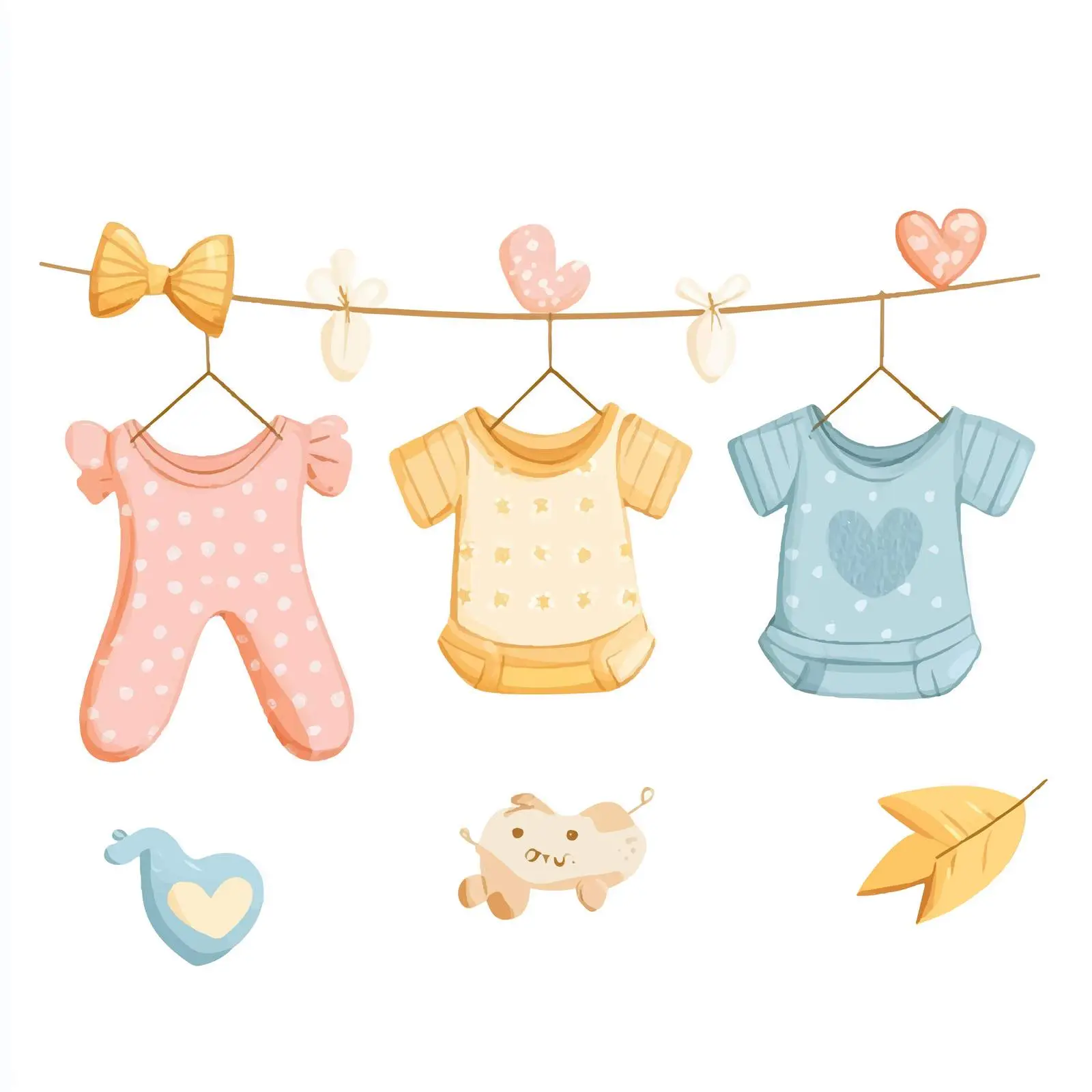 Baby Clothes and Toys Drying Display — free download from Dotvec
