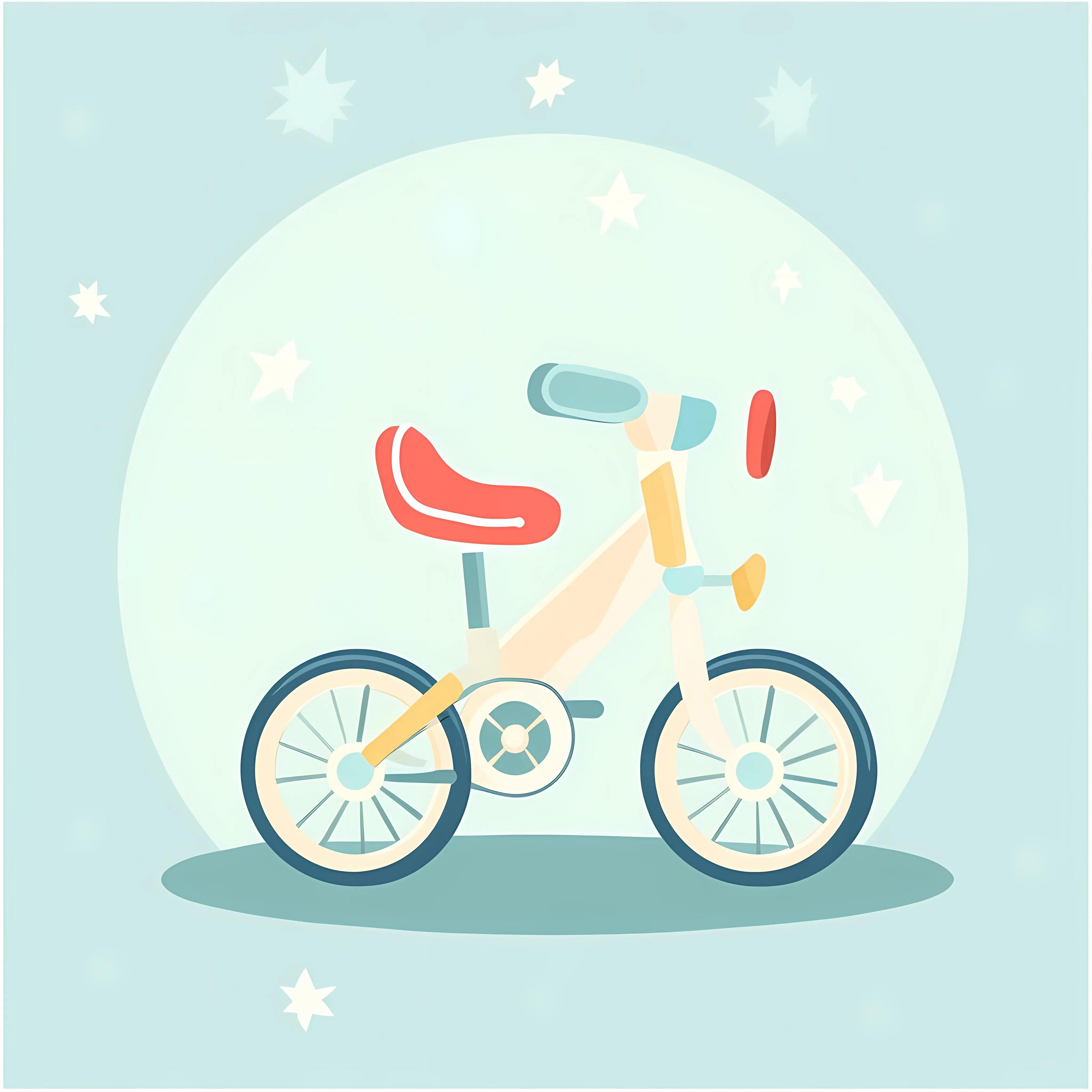 Baby Cycle Vector Illustration Art — free download from Dotvec