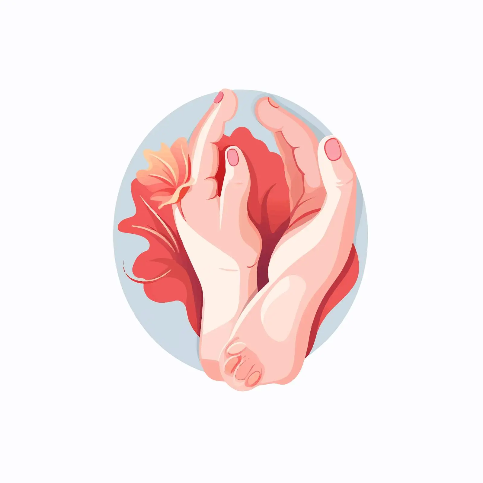 Baby Feet in Mother's Hands for Mother's Day — free download from Dotvec