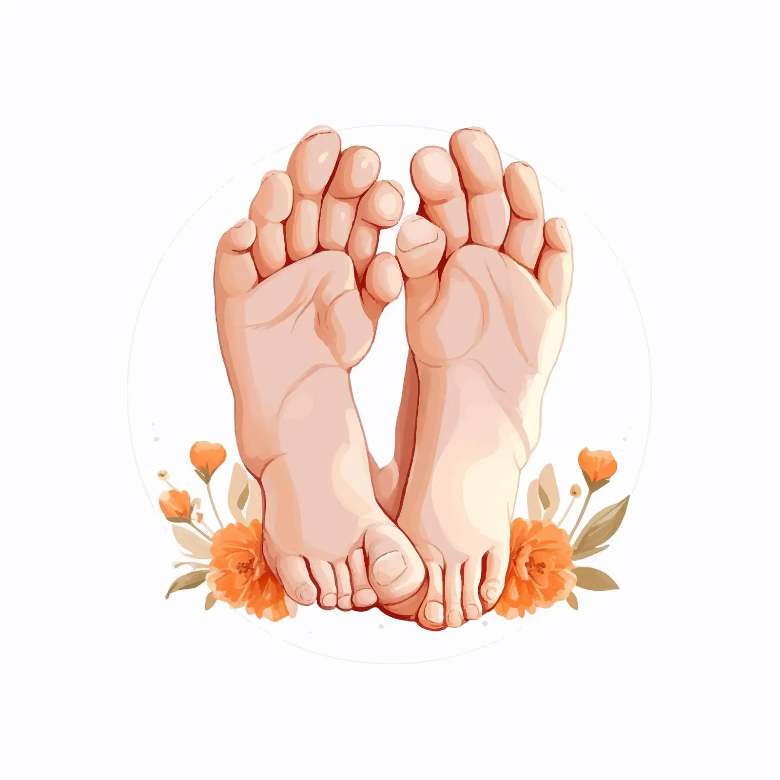 Mother's Day Baby Feet in Mother's Hands — free download from Dotvec