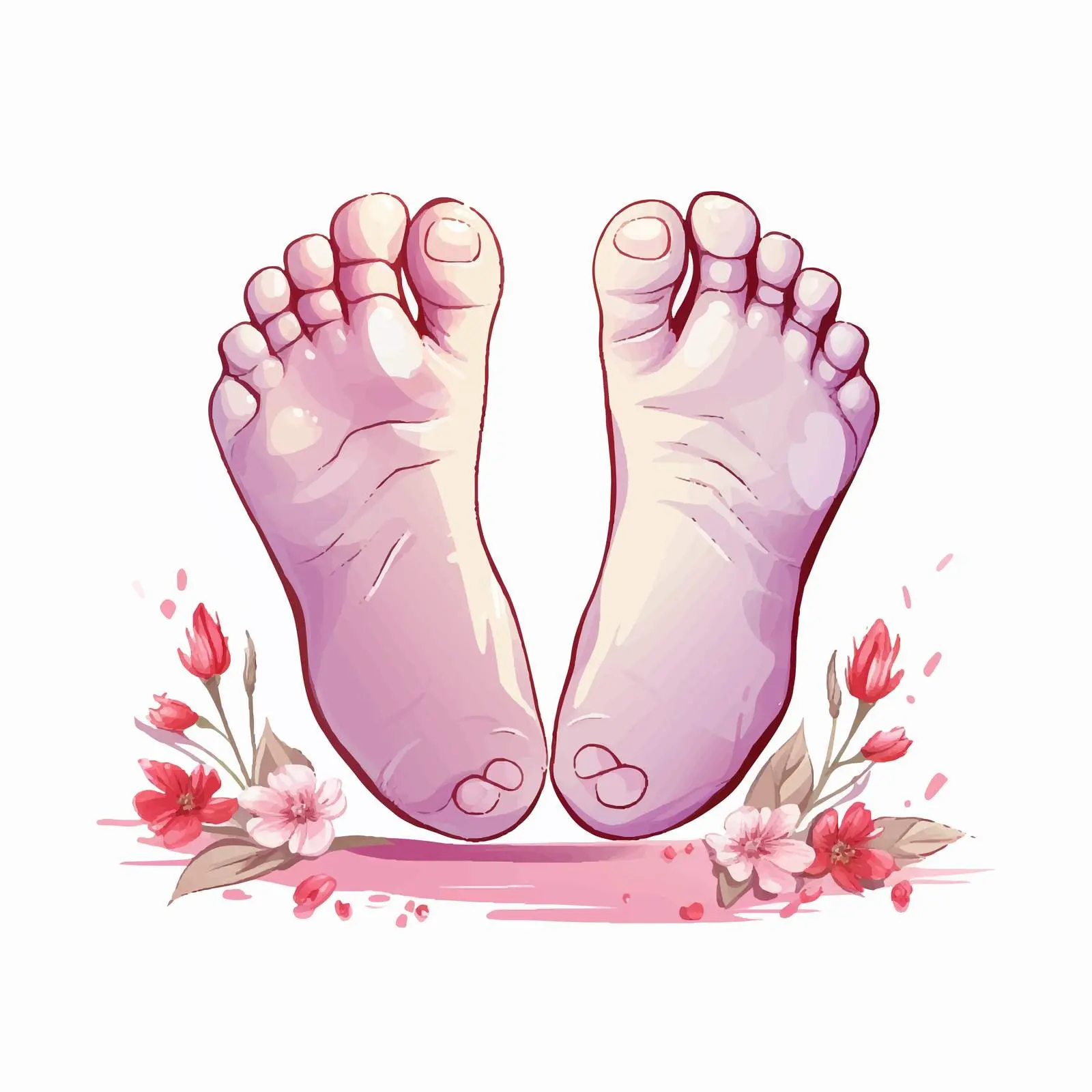 Mom and Baby Feet Mother's Day Postcard — free download from Dotvec