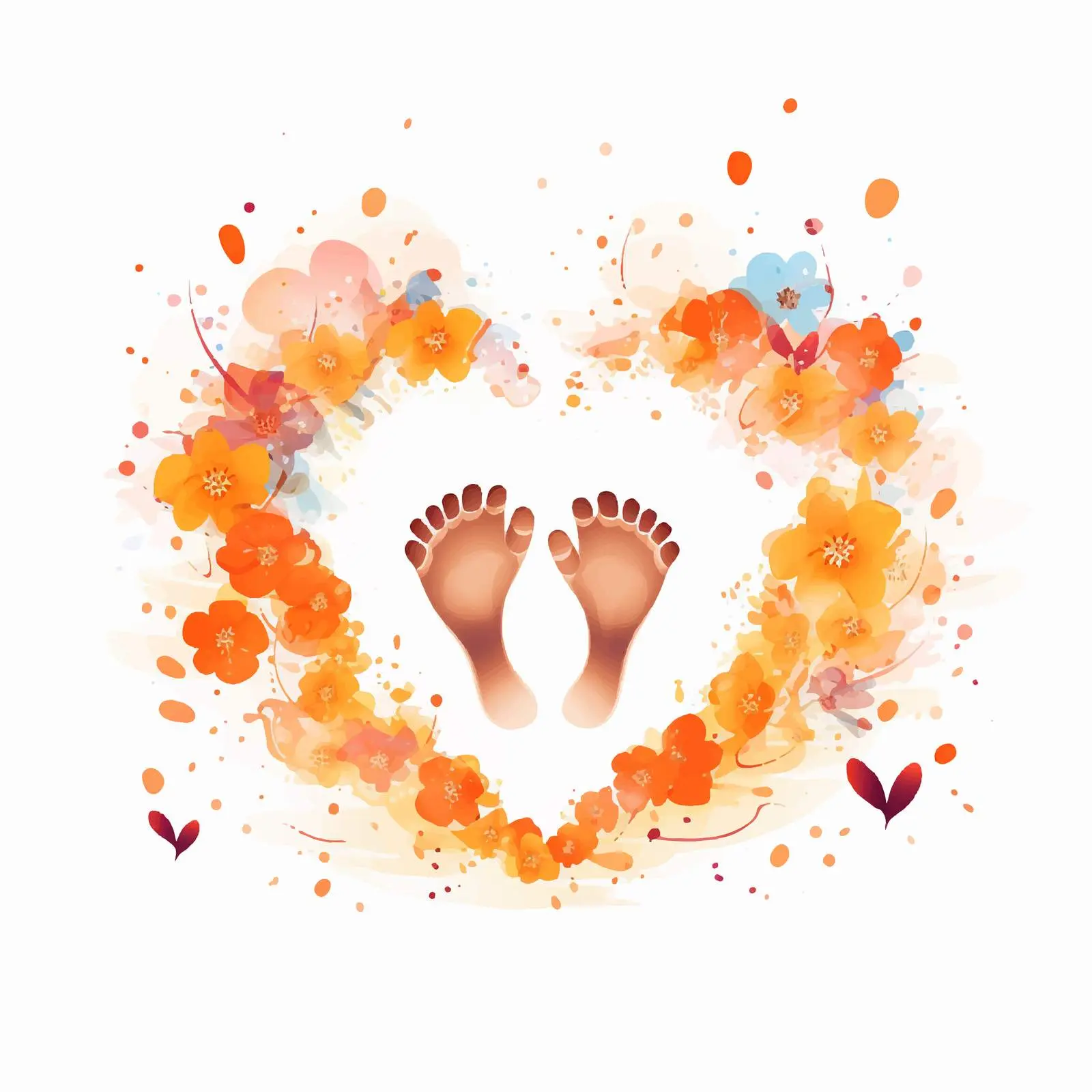 Baby Feet Postcard for Mother's Day — free download from Dotvec