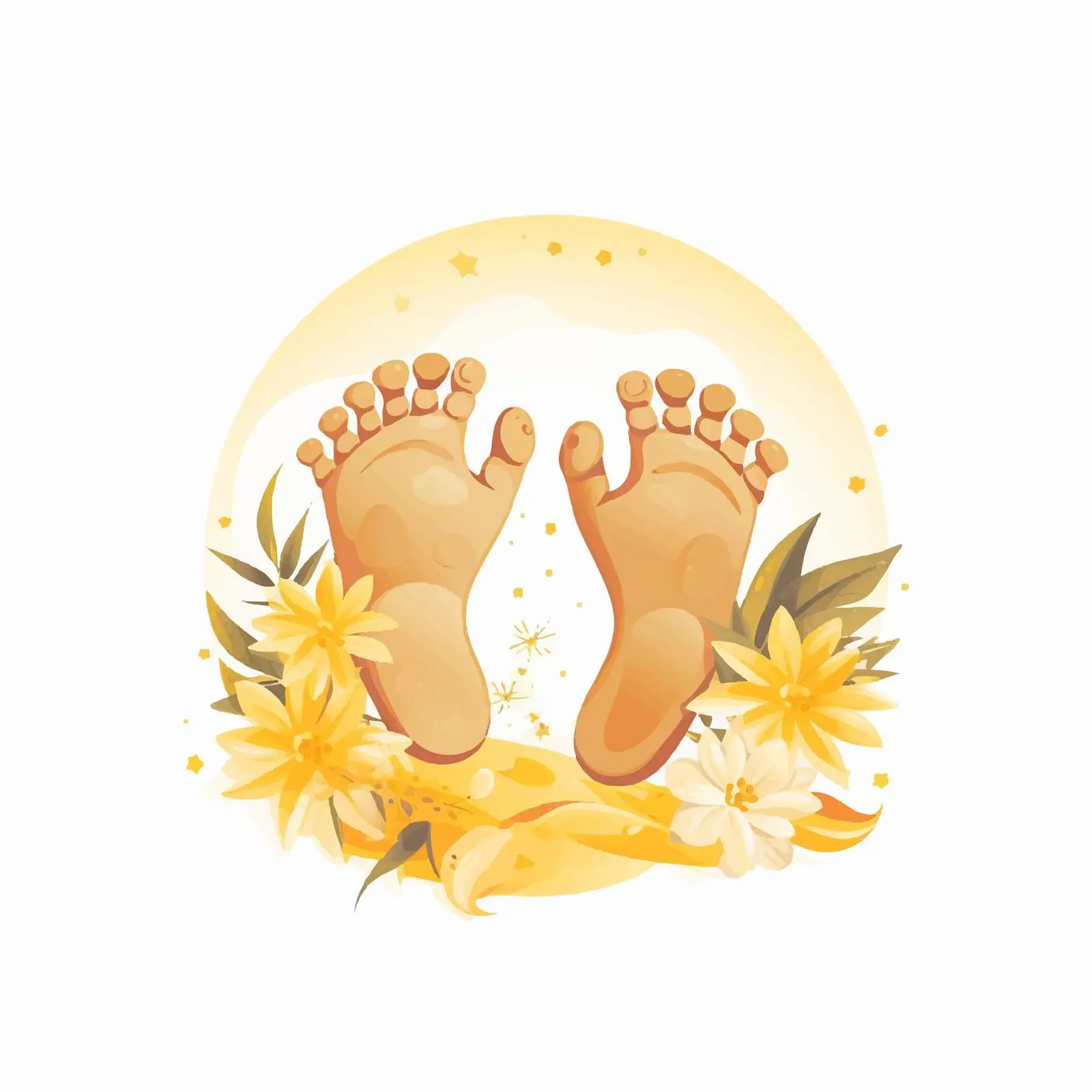 Mom and Baby Feet Mother's Day Postcard — free download from Dotvec