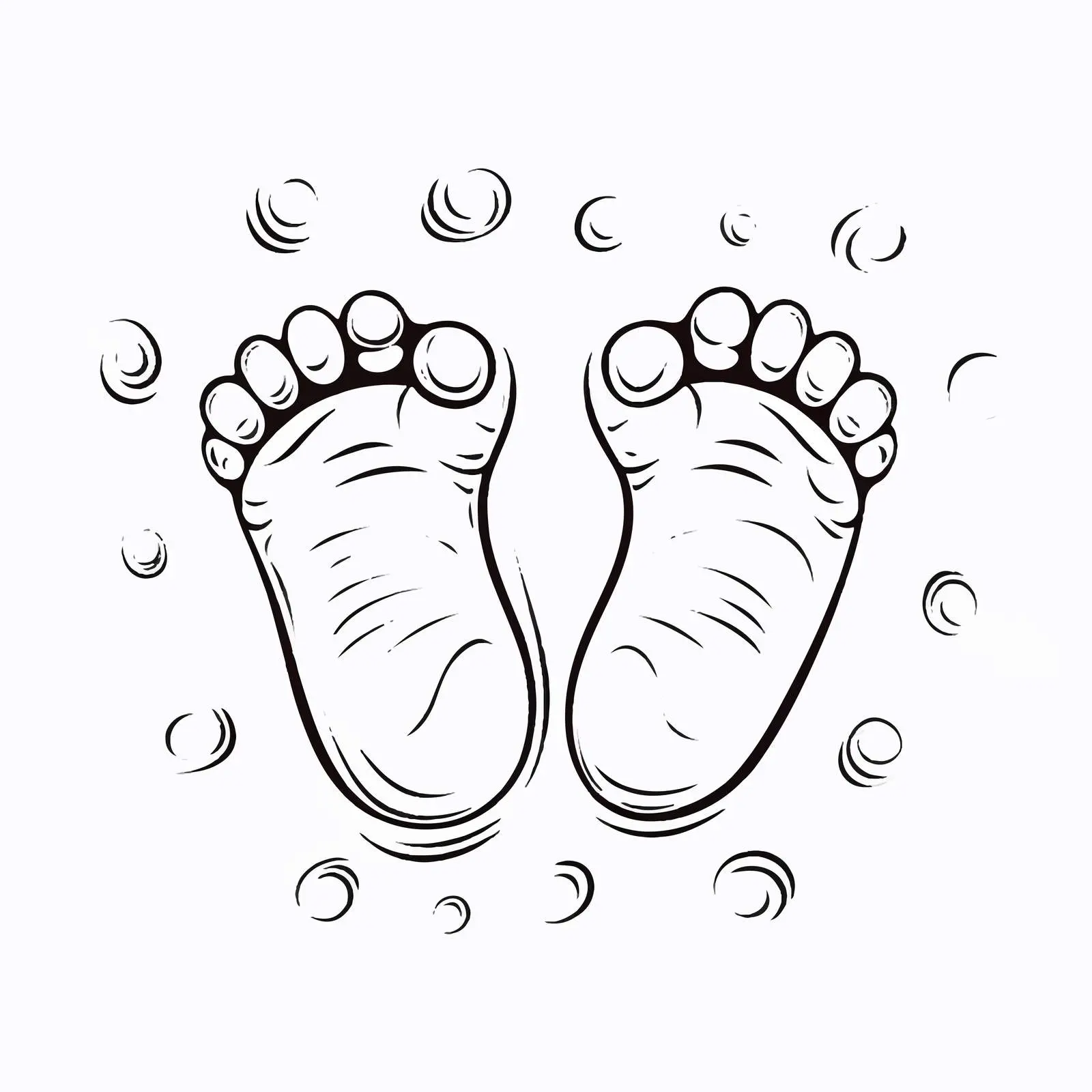 Newborn Baby Feet Postcard Vector Design — free download from Dotvec