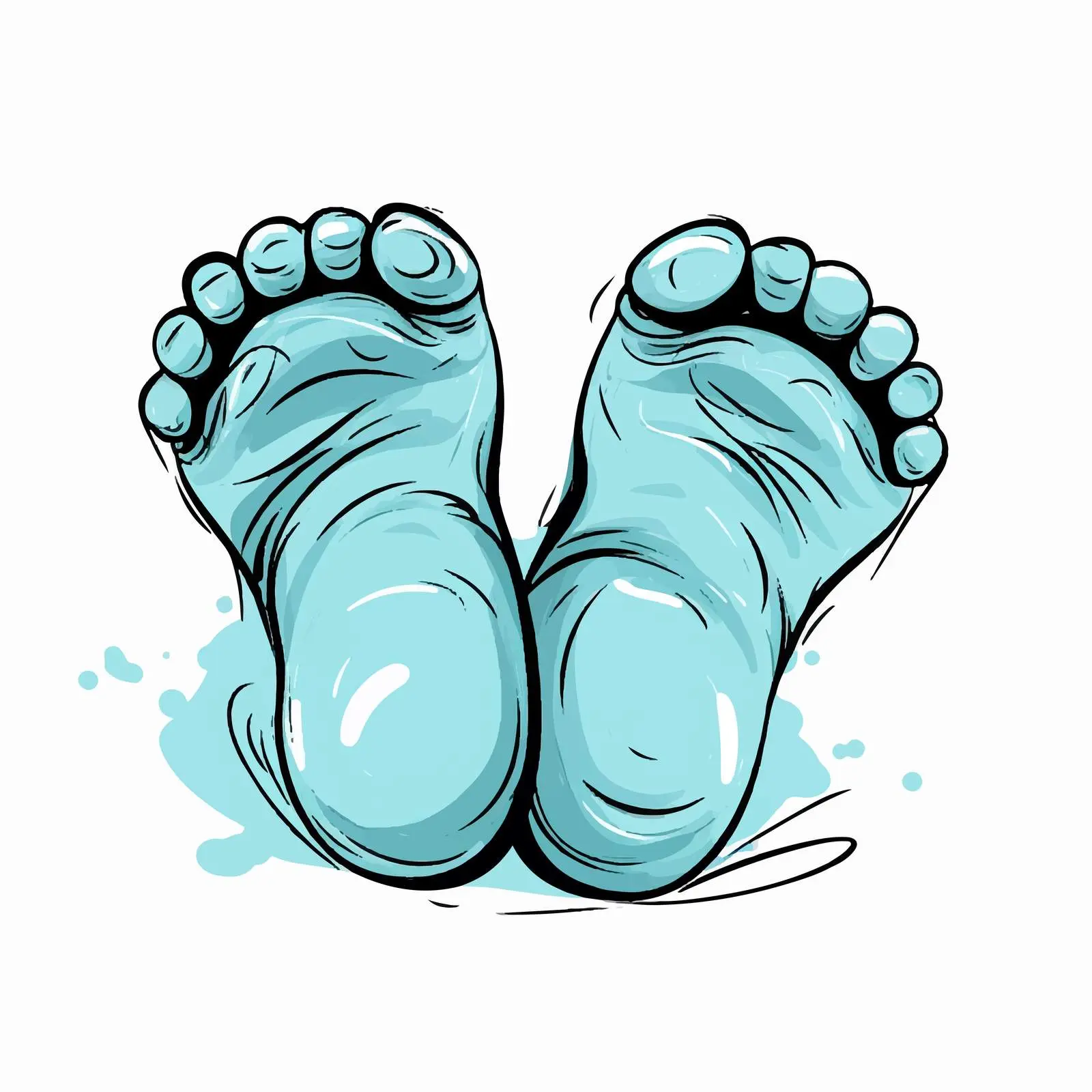 Newborn Baby Feet Postcard Illustration — free download from Dotvec