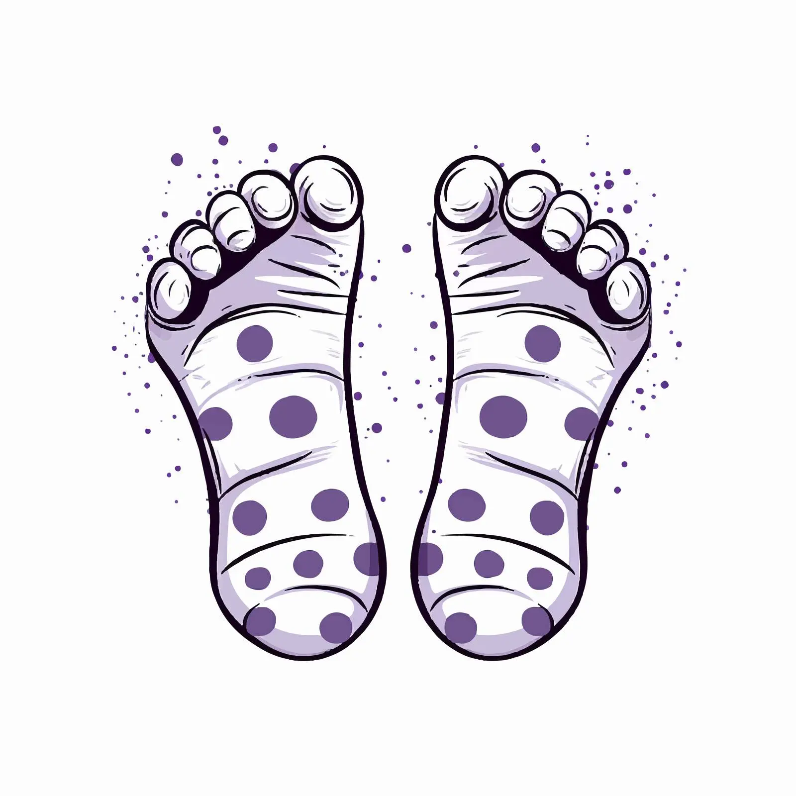 Newborn Baby Feet Postcard Illustration — free download from Dotvec