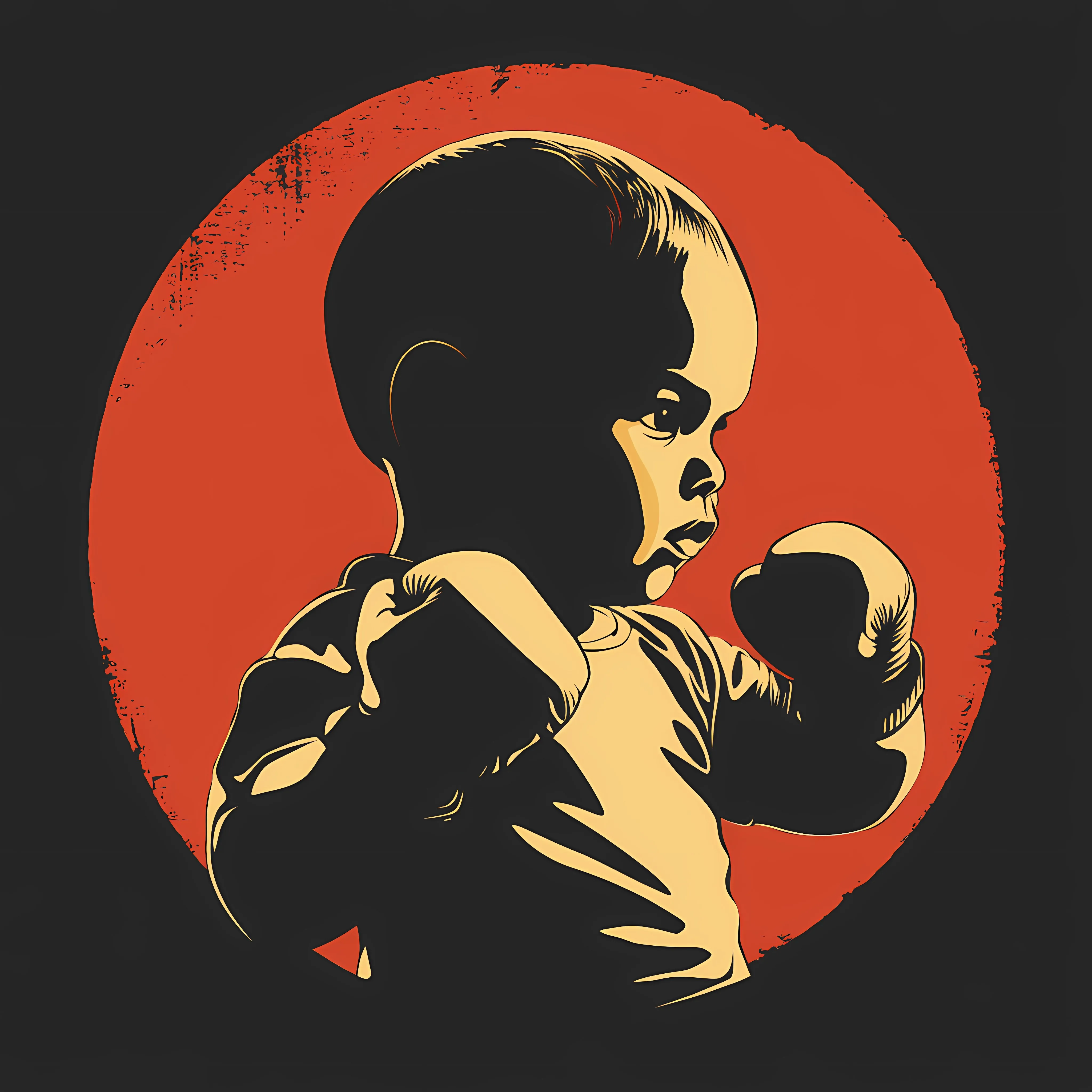 Baby Fighter Silhouette Vector Illustration — free download from Dotvec