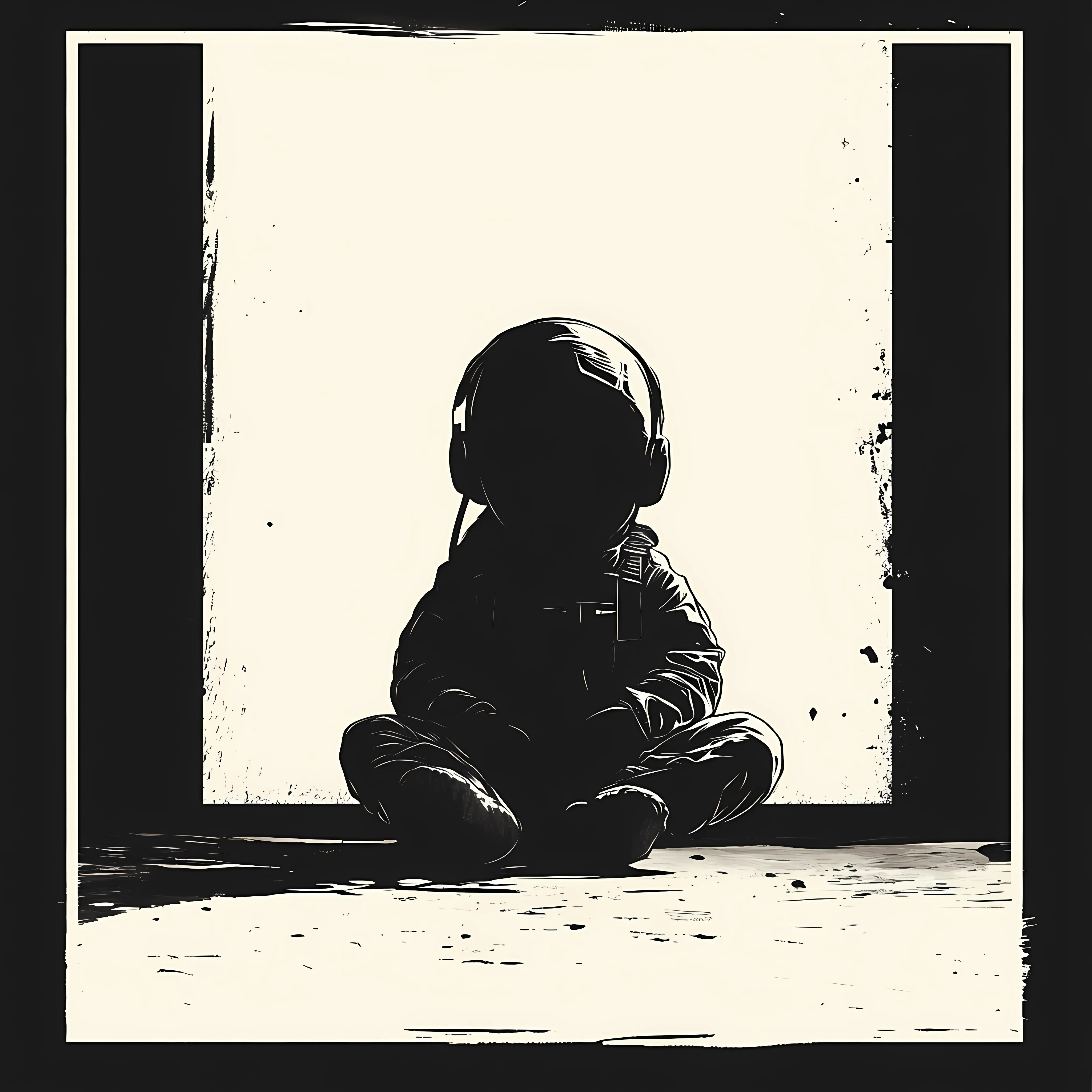 Baby Fighter Silhouette Vector Illustration — free download from Dotvec