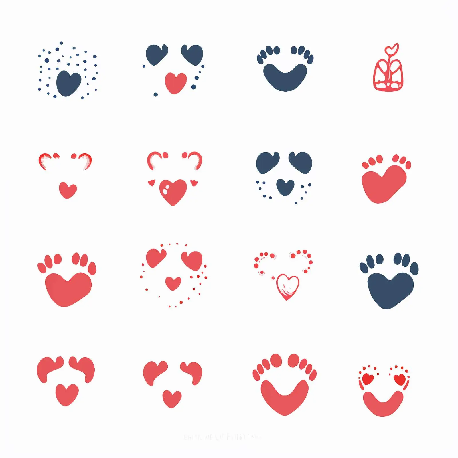 Newborn Baby Footprint Icon Set – free vector icon image from Dotvec