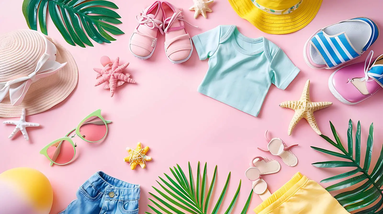 Stylish Baby and Kids Summer Beach Fashion – free soft fabrics image from Dotvec