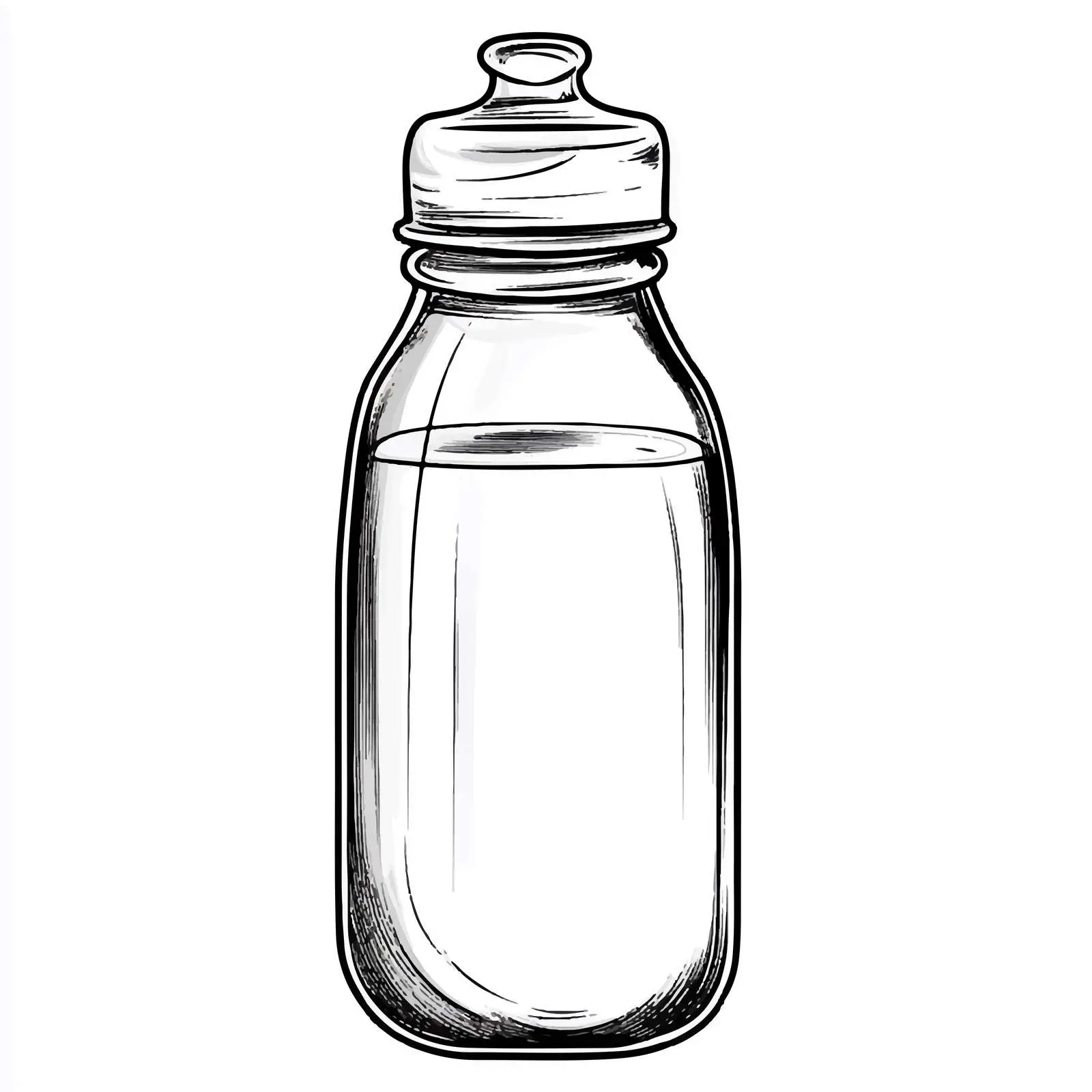 Cartoon Baby Milk Bottle Illustration — free download from Dotvec