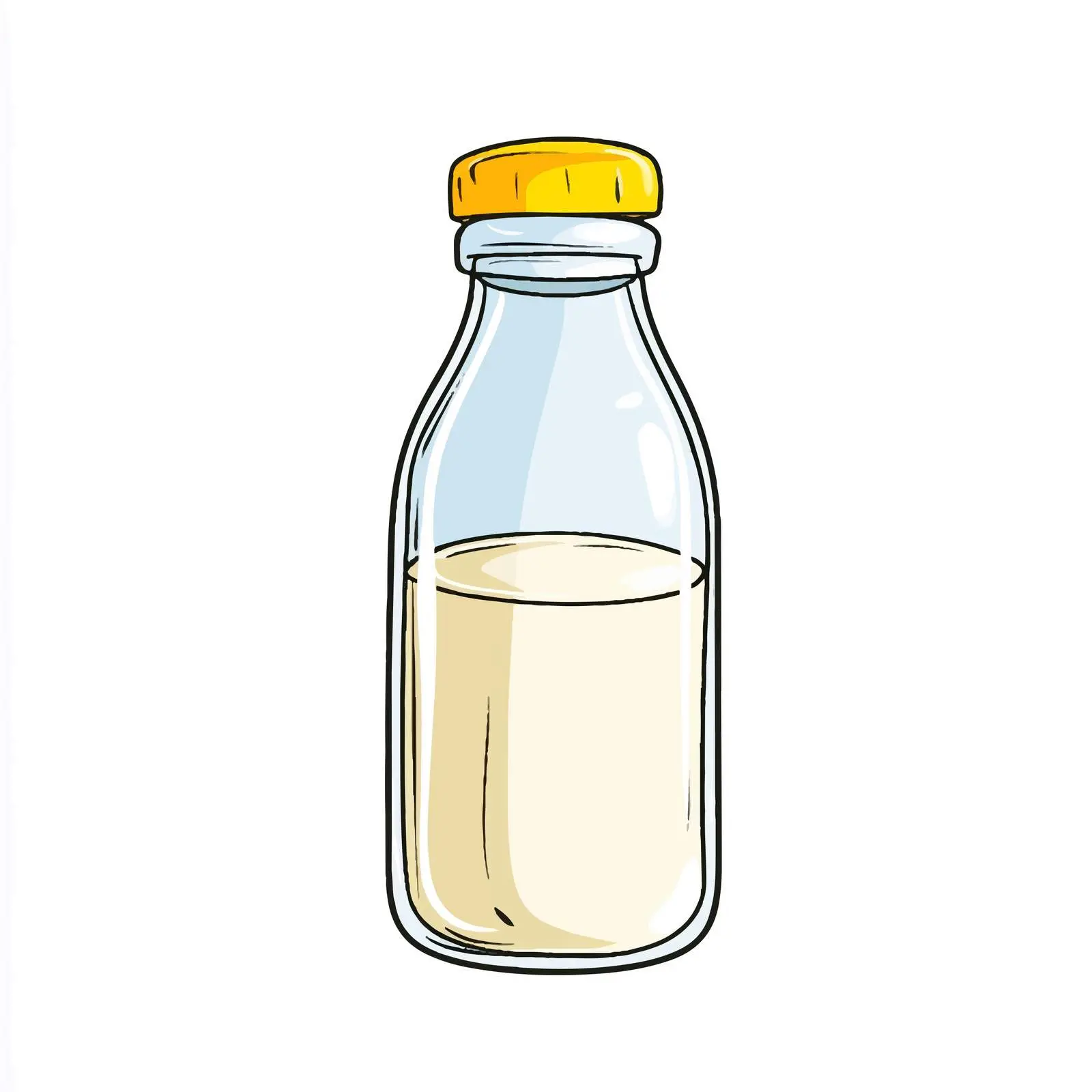 Cartoon Baby Milk Bottle Illustration — free download from Dotvec