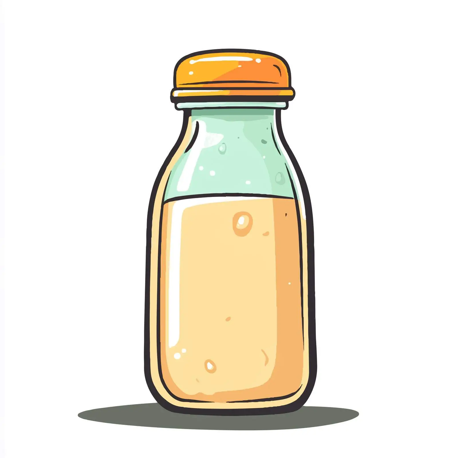 Hand-Drawn Cartoon Baby Milk Bottle — free download from Dotvec