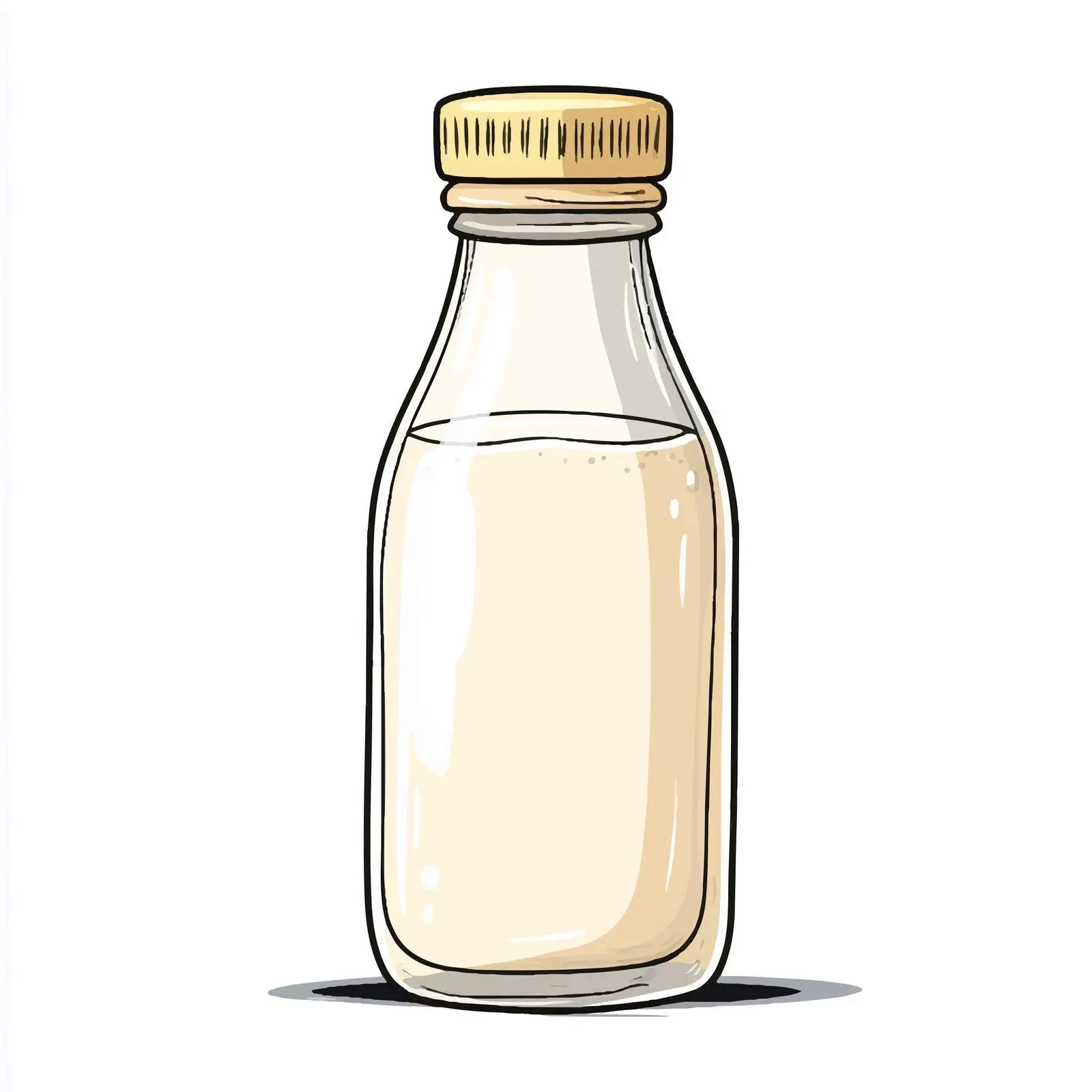 Hand-Drawn Cartoon Baby Milk Bottle — free download from Dotvec