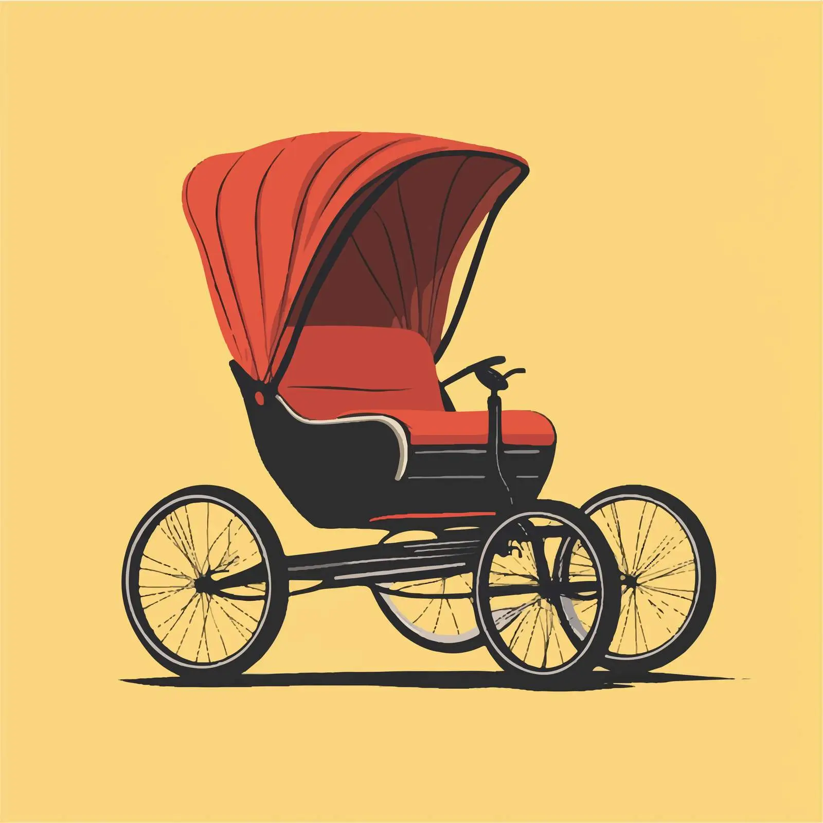 Baby Rickshaw Vector Illustration Art — free download from Dotvec