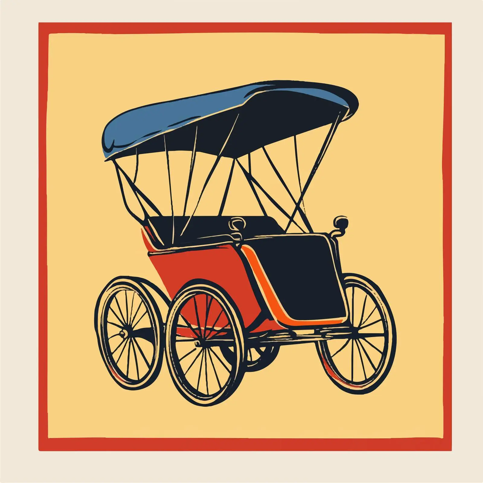 Baby Rickshaw Vector Illustration Art — free download from Dotvec