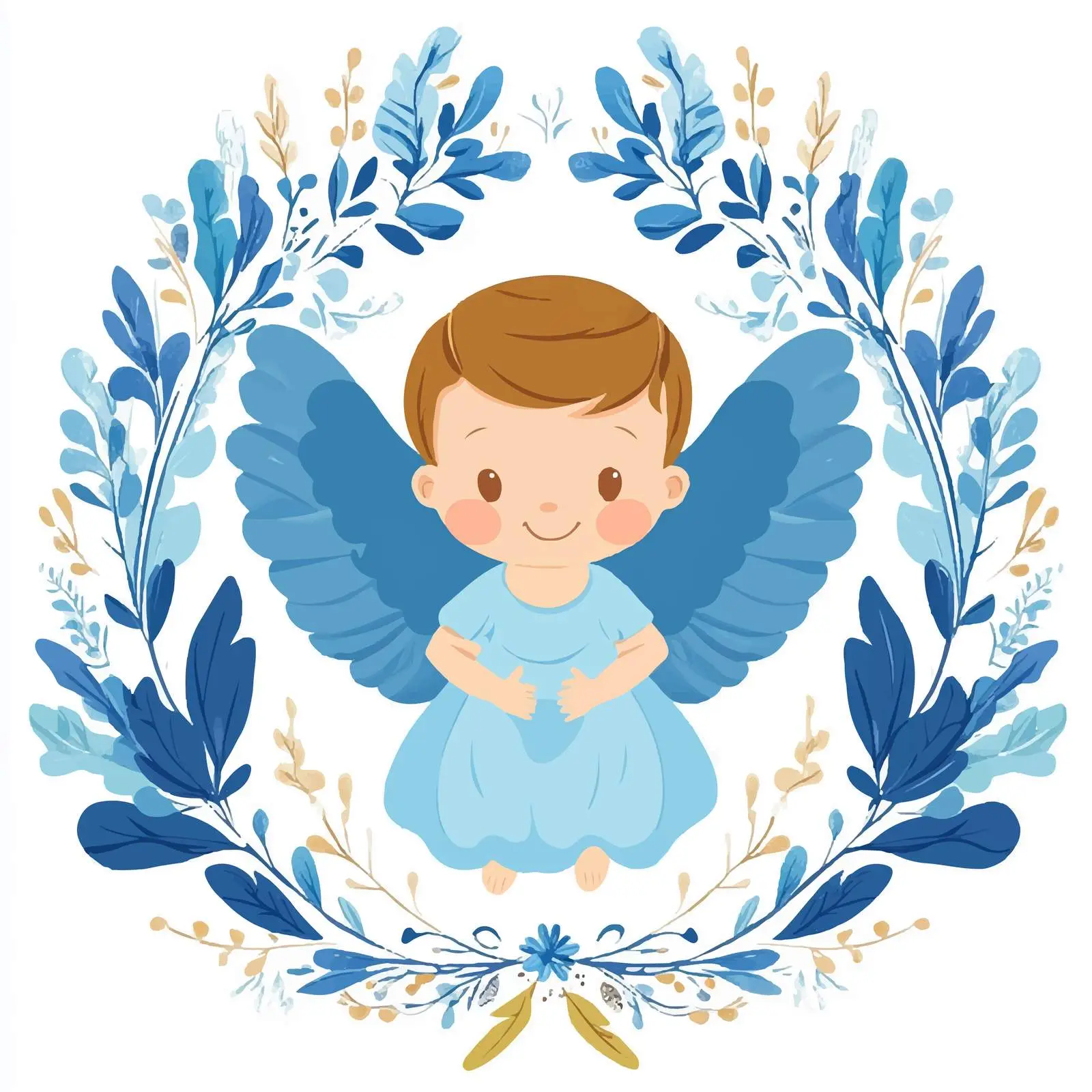 Blue Baby Shower Decoration Vector Design — free download from Dotvec