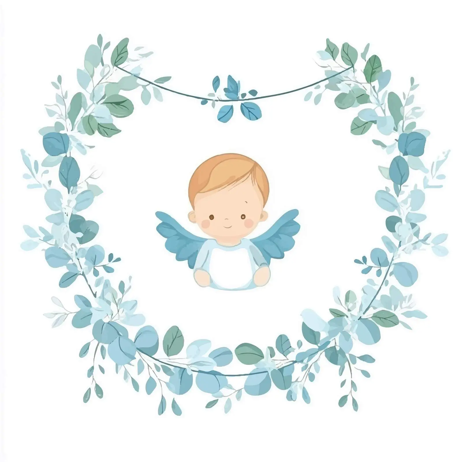 Blue Baby Shower Garland Decoration — free download from Dotvec