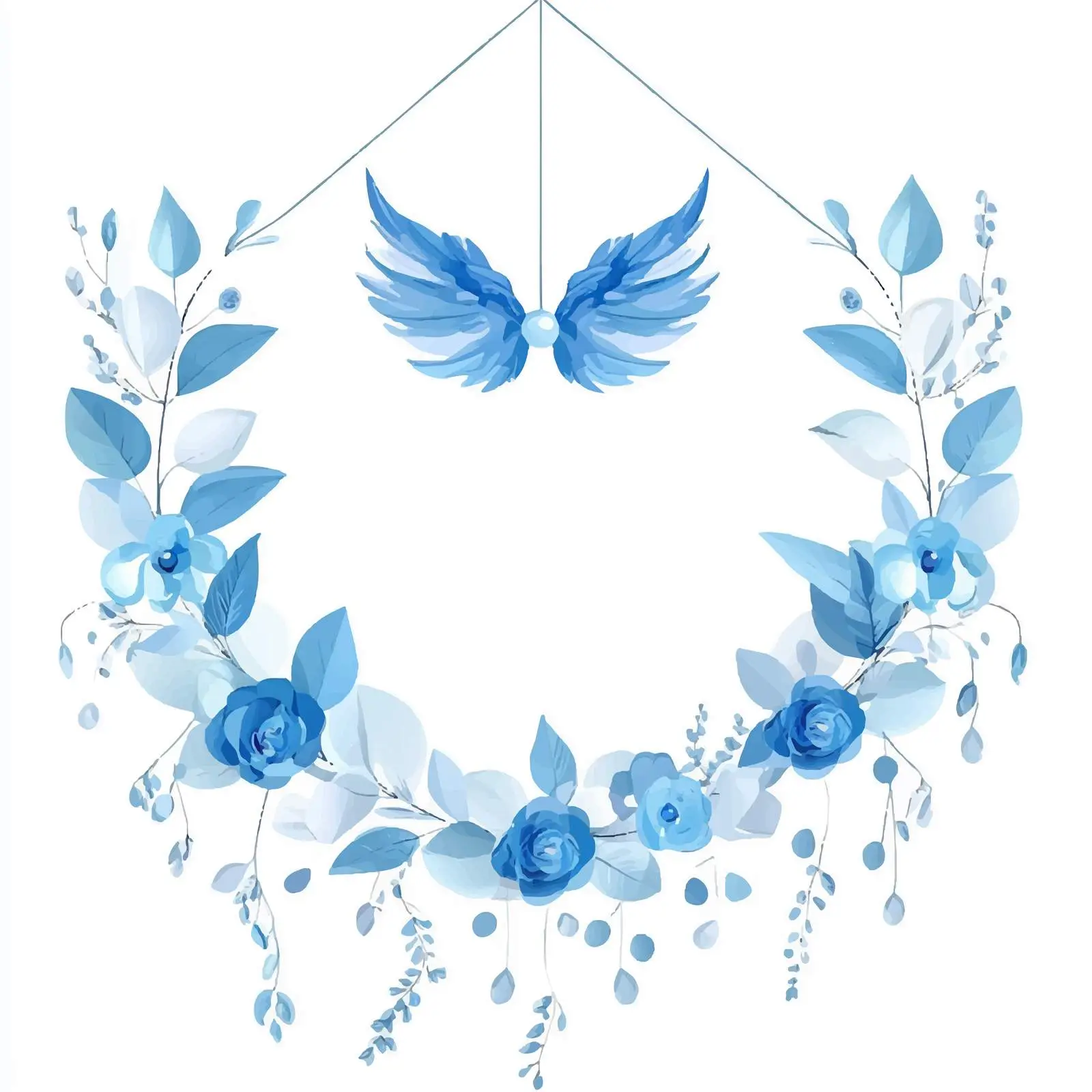 Blue Baby Shower Garland Decor — free download from Dotvec