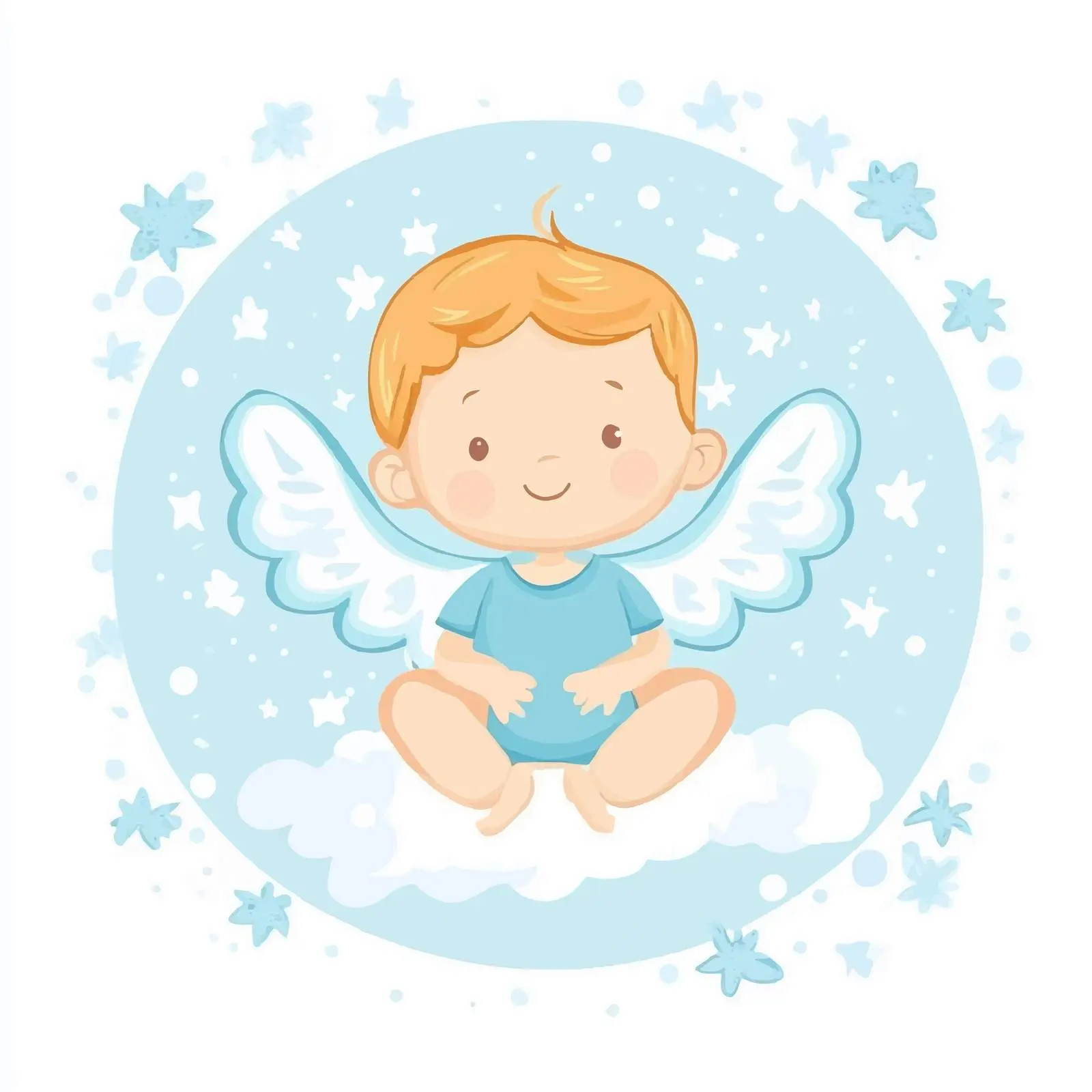 Charming Blue Baby Shower Invitation — free download from Dotvec