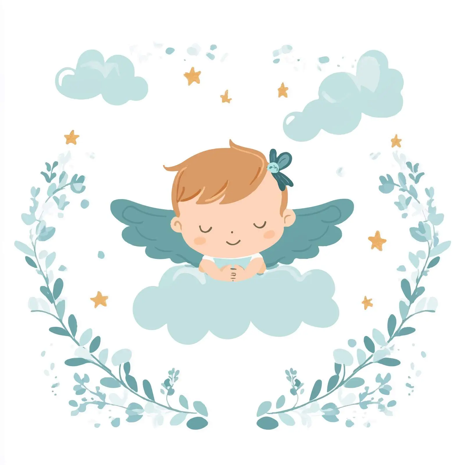 Blue Baby Shower Invitation Design – free cutie image from Dotvec