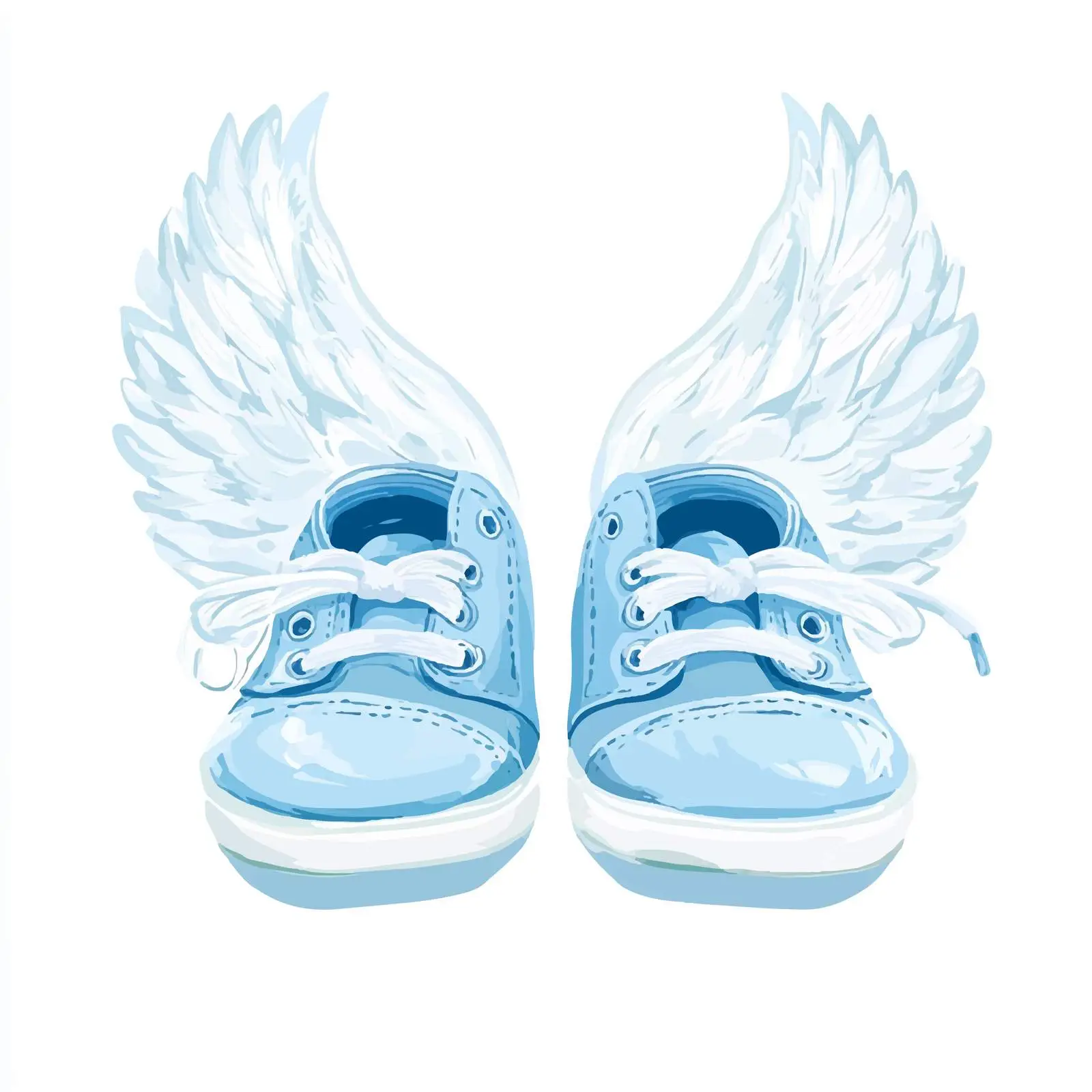 Blue Baby Shower Shoes Design — free download from Dotvec